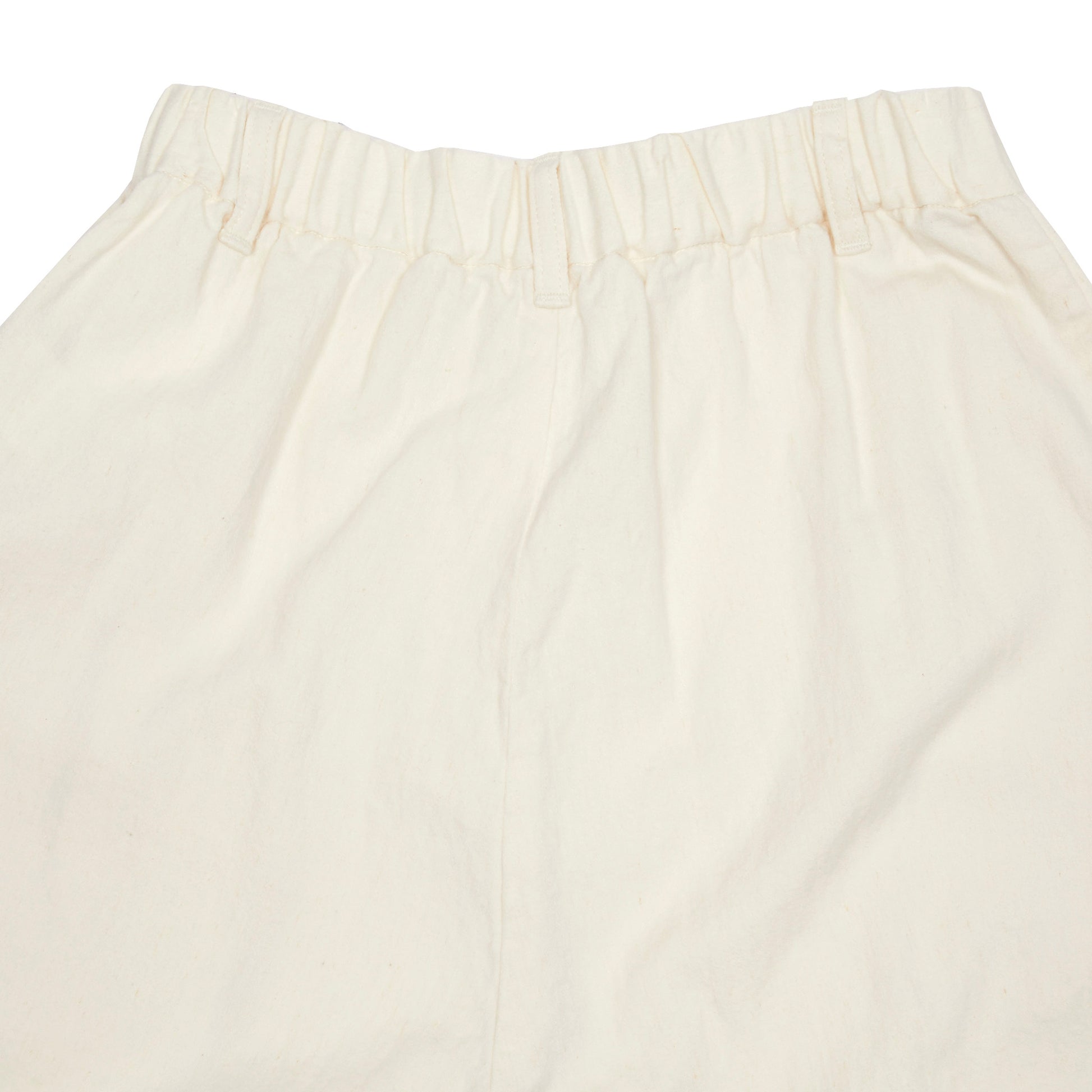 Pas de Calais Linen Cotton Satin Wide Trousers in Natural 3