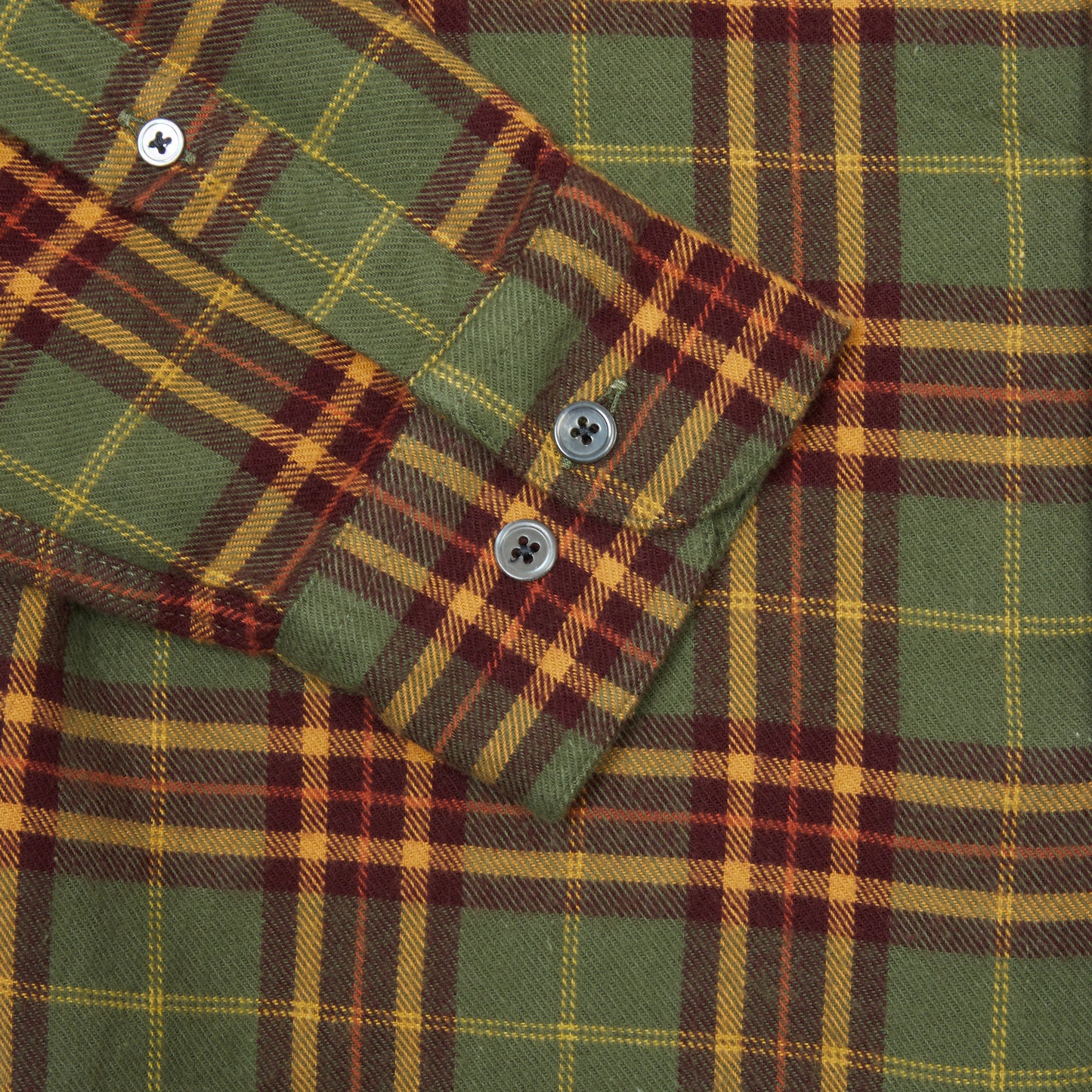 Portuguese Flannel Hoop Shirt in Green Plaid
