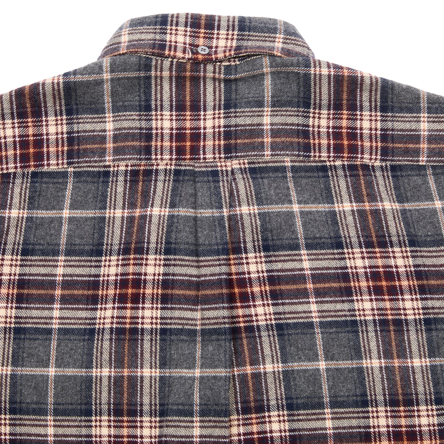 Portuguese Flannel Augusta Flannel Button Down Shirt in Charcoal x Burgundy Check