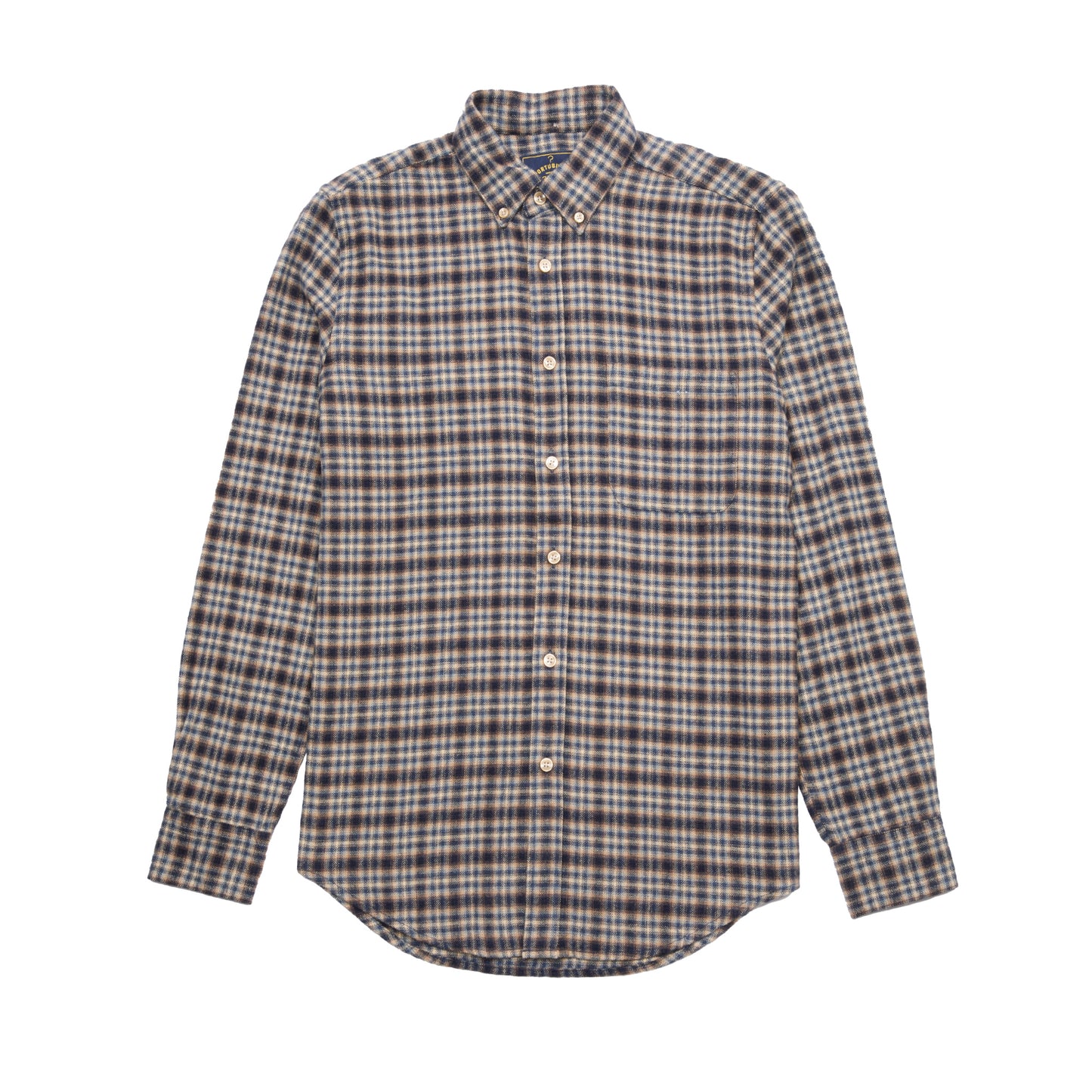 Portuguese Flannel Vouga Button Down Flannel Shirt in Blue Check