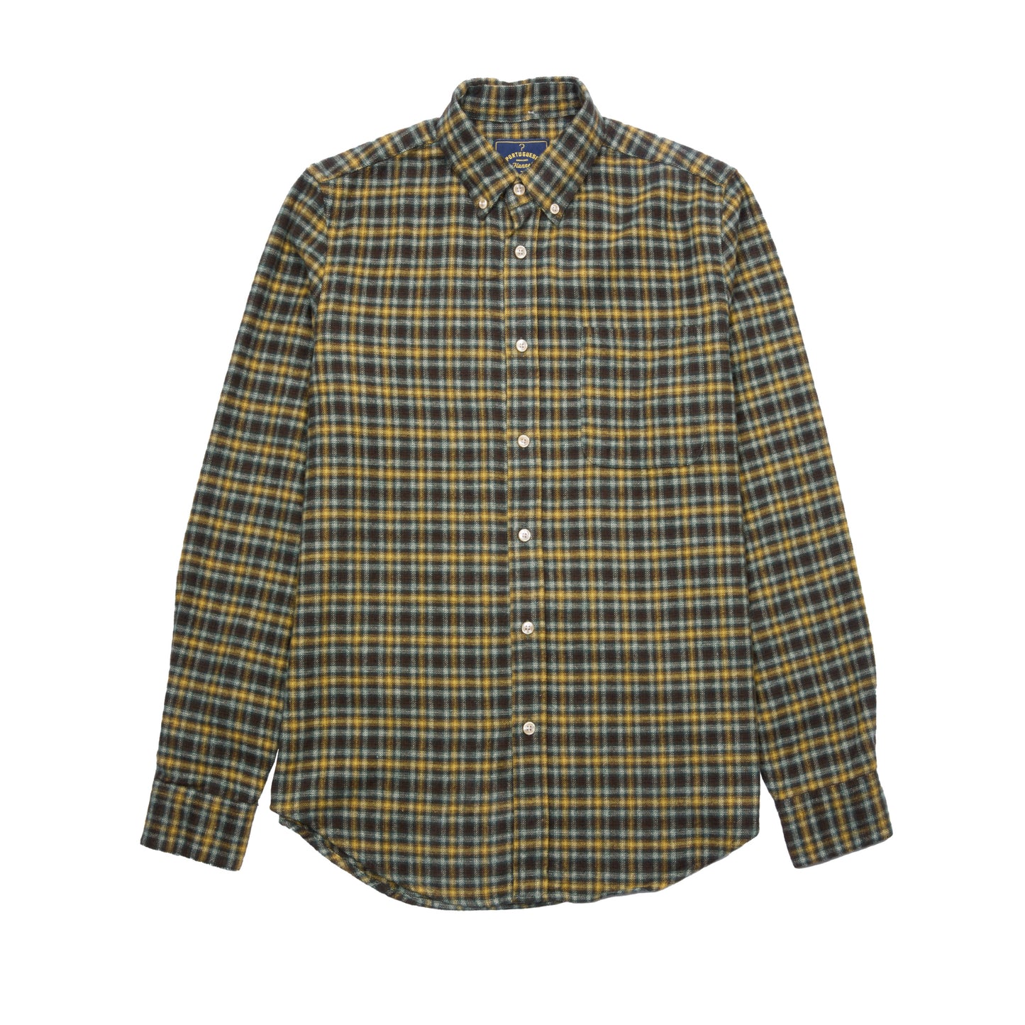 Portuguese Flannel Vouga Button Down Flannel Shirt in Green Check