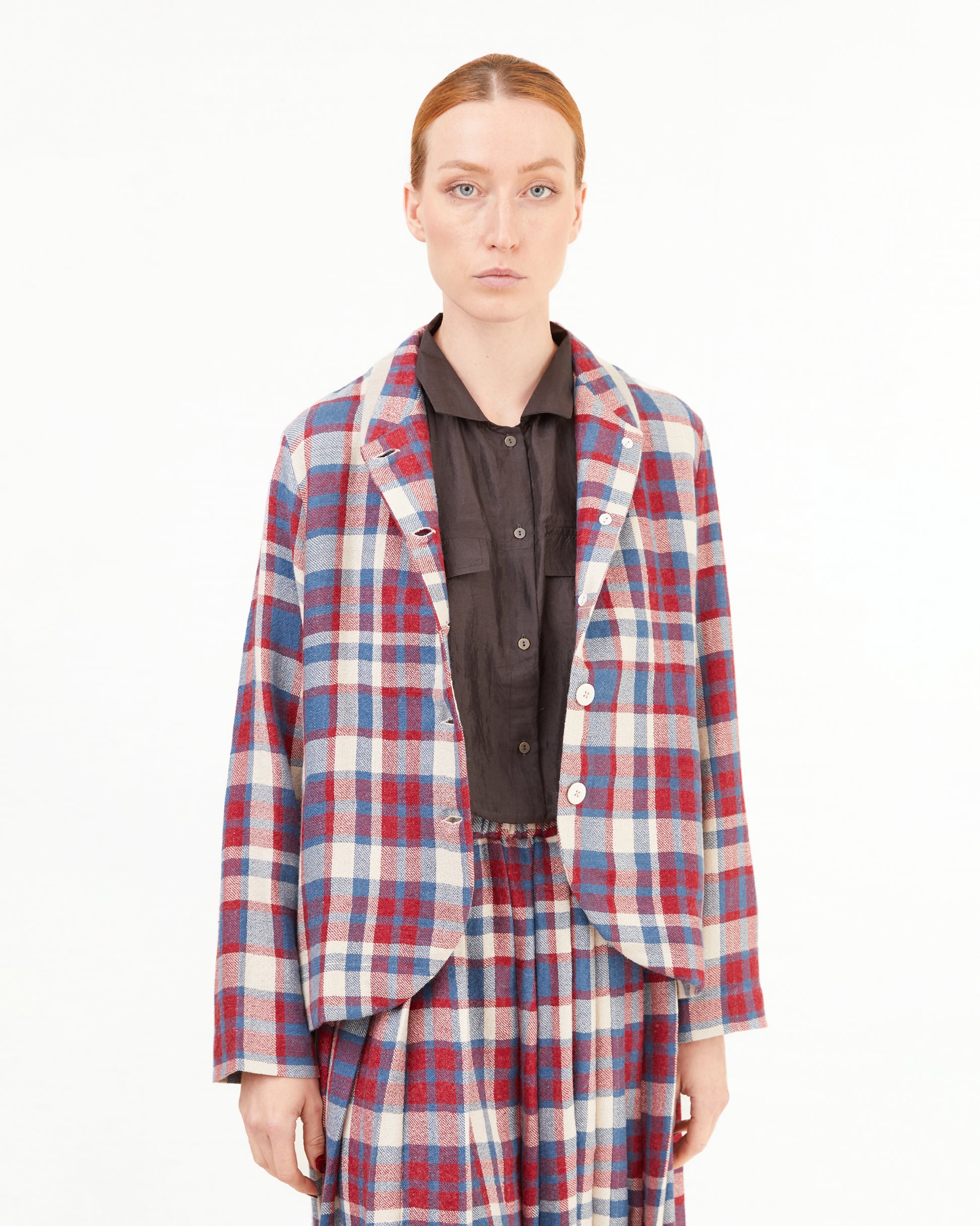 Runaway Bicycle Leo Short Jacket in Checks