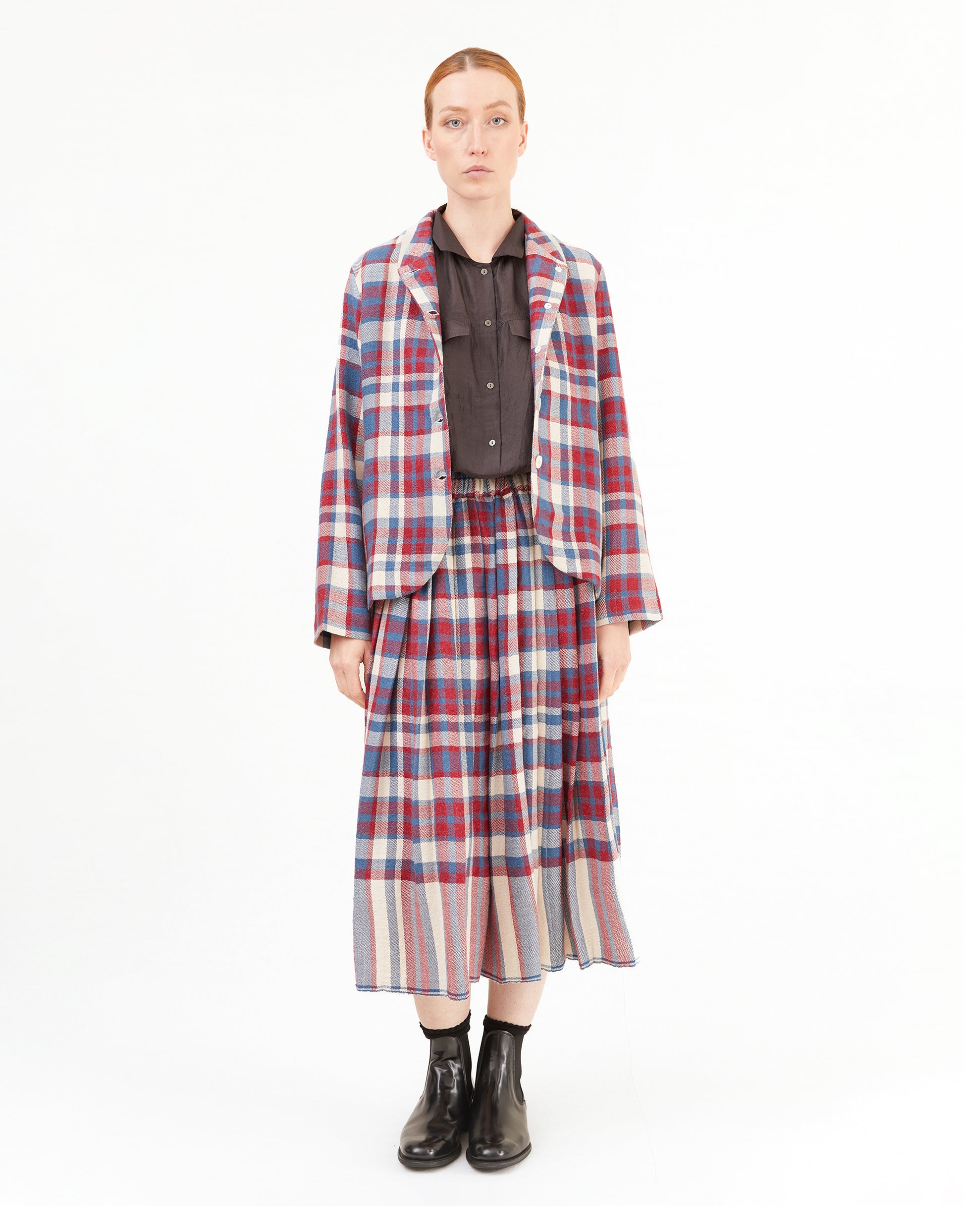 Runaway Bicycle Leo Short Jacket in Checks