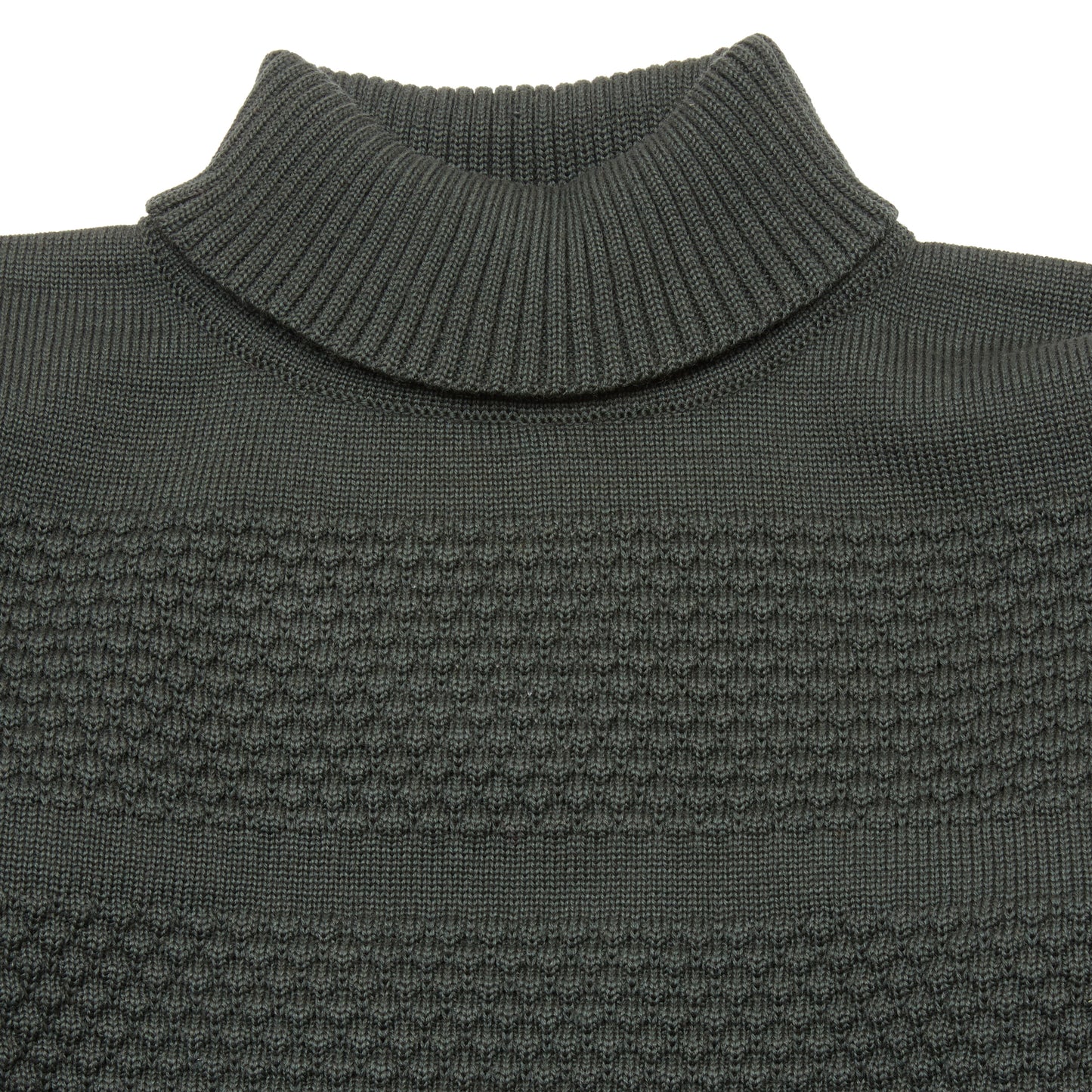 SNS Herning Fisherman Sweater in Dark Forest Green
