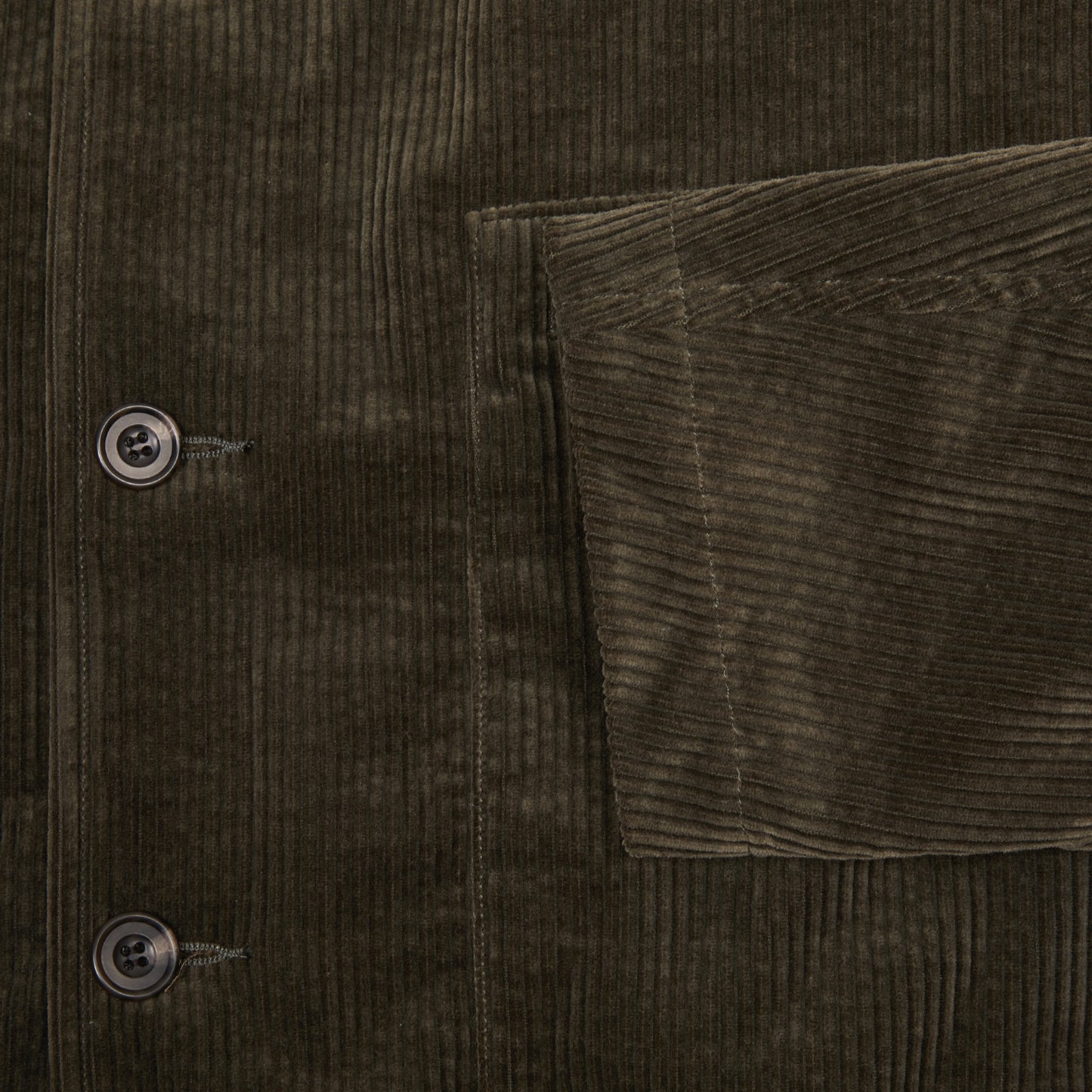 Sage de Cret Corduroy Short Coverall Jacket in Olive