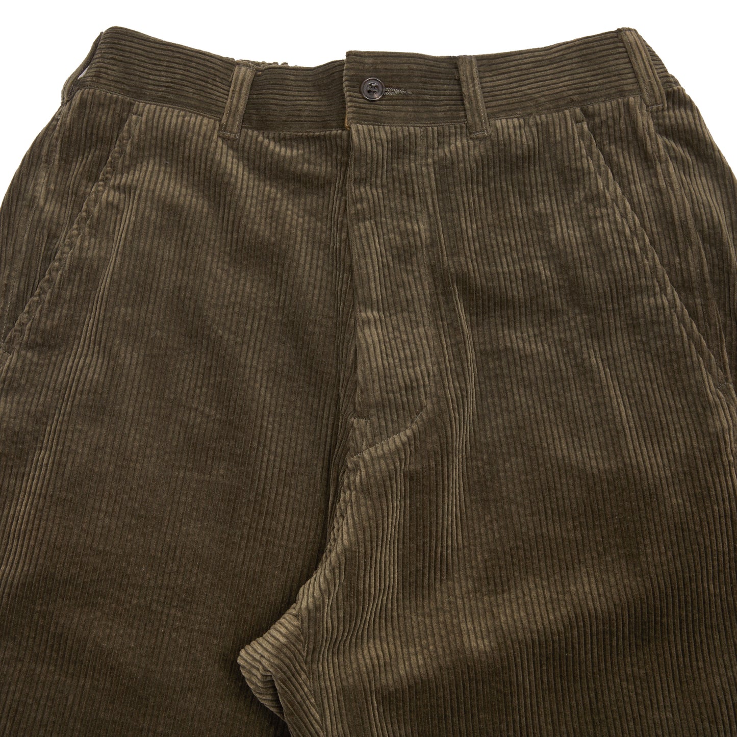 Sage De Cret Corduroy Pegtop Pants in Olive