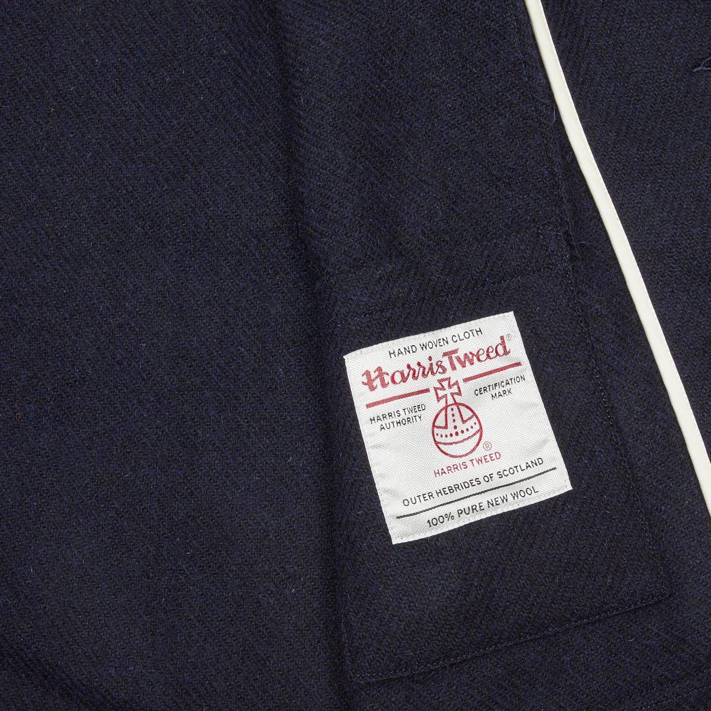 Sage de Cret Harris Tweed Tailored Jacket in Navy