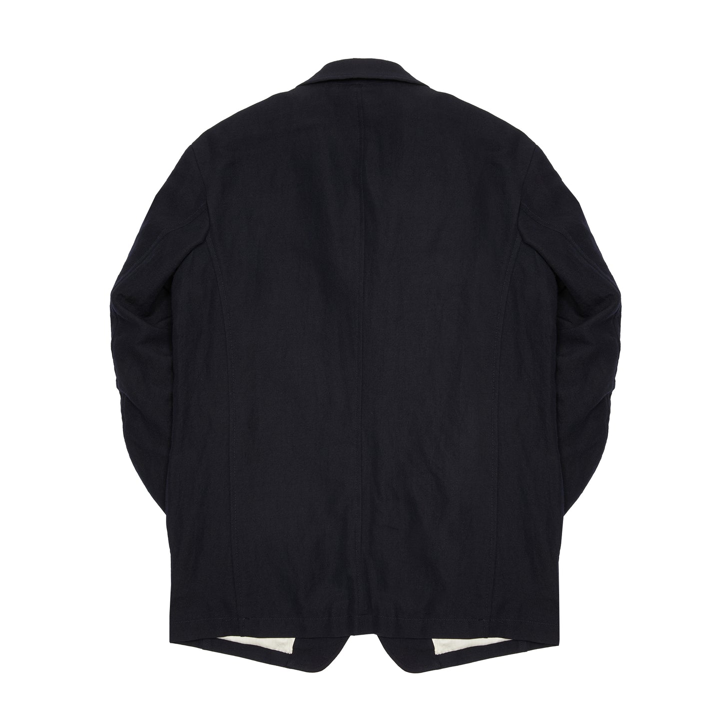 Sage de Cret Wool Linen Serge Tailored Jacket in Navy