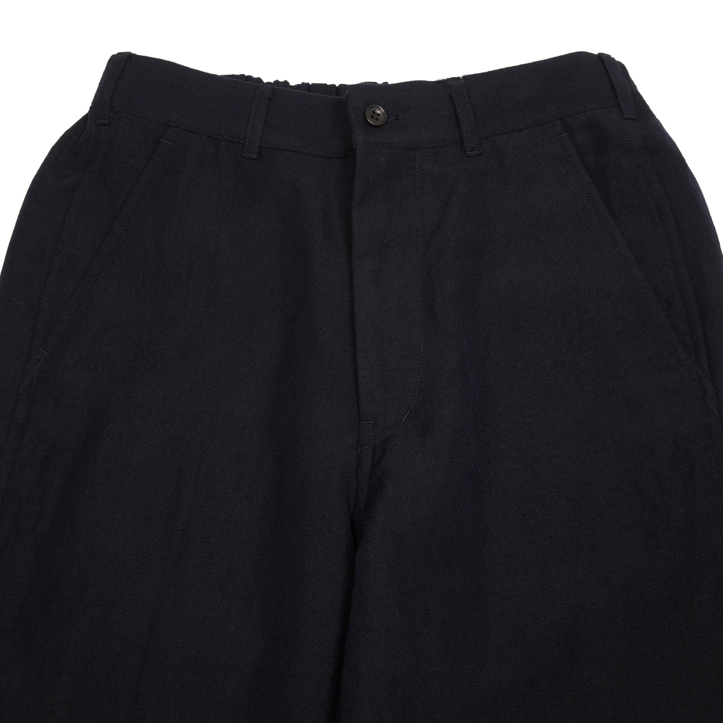 Sage De Cret Wool Linen Serge Tapered Pants in Navy