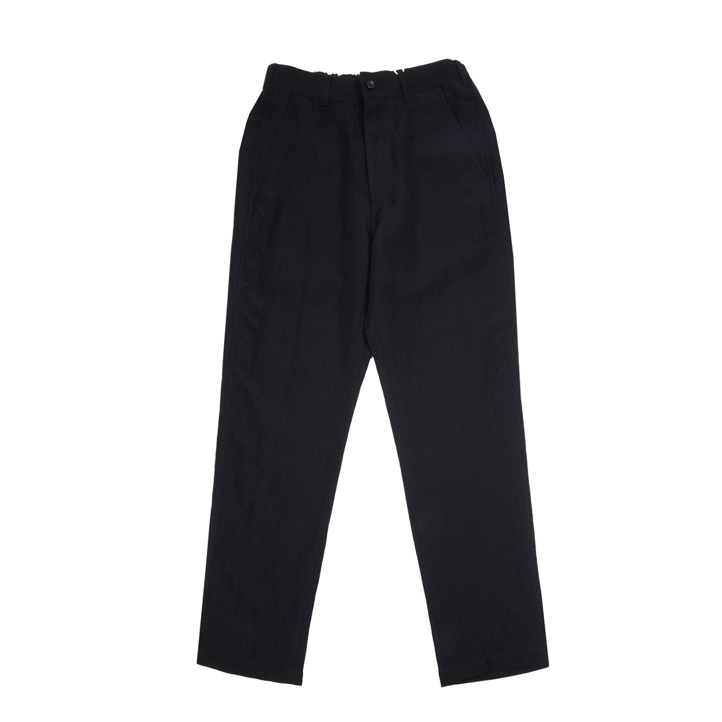 Sage De Cret Wool Linen Serge Tapered Pants in Navy