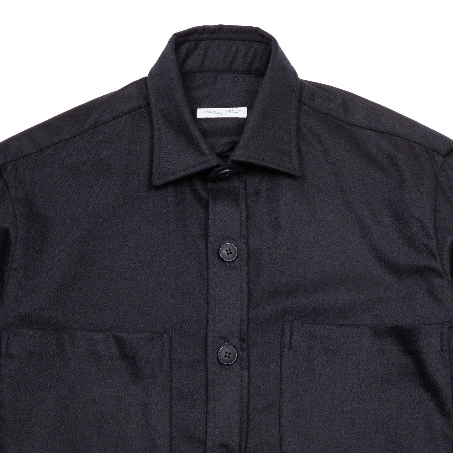 Salvatore Piccolo Tedd Wool/Cashmere Overshirt in Navy
