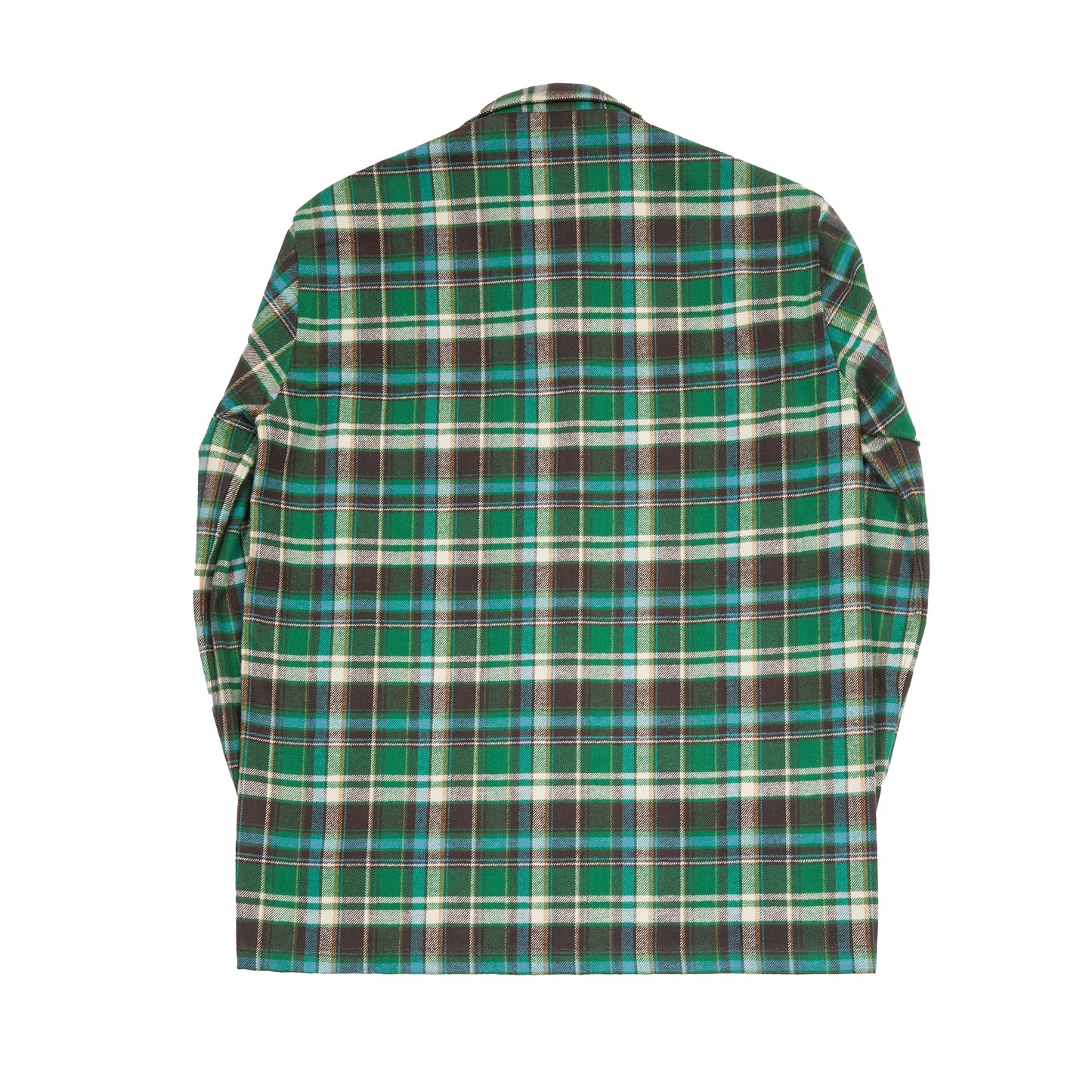 Salvatore Piccolo Vietnam Flannel Overshirt in Green Check