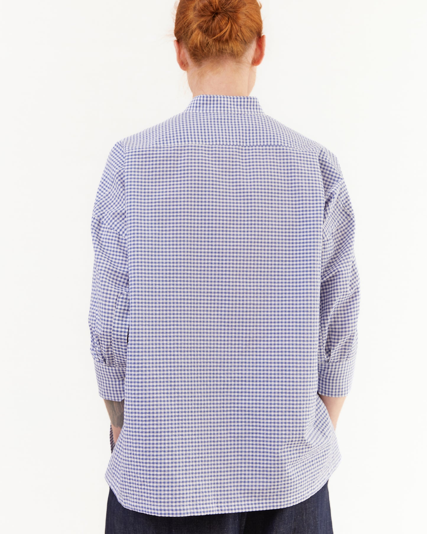 Salvatore Piccolo Women's Tina Shirt in Blue Gingham