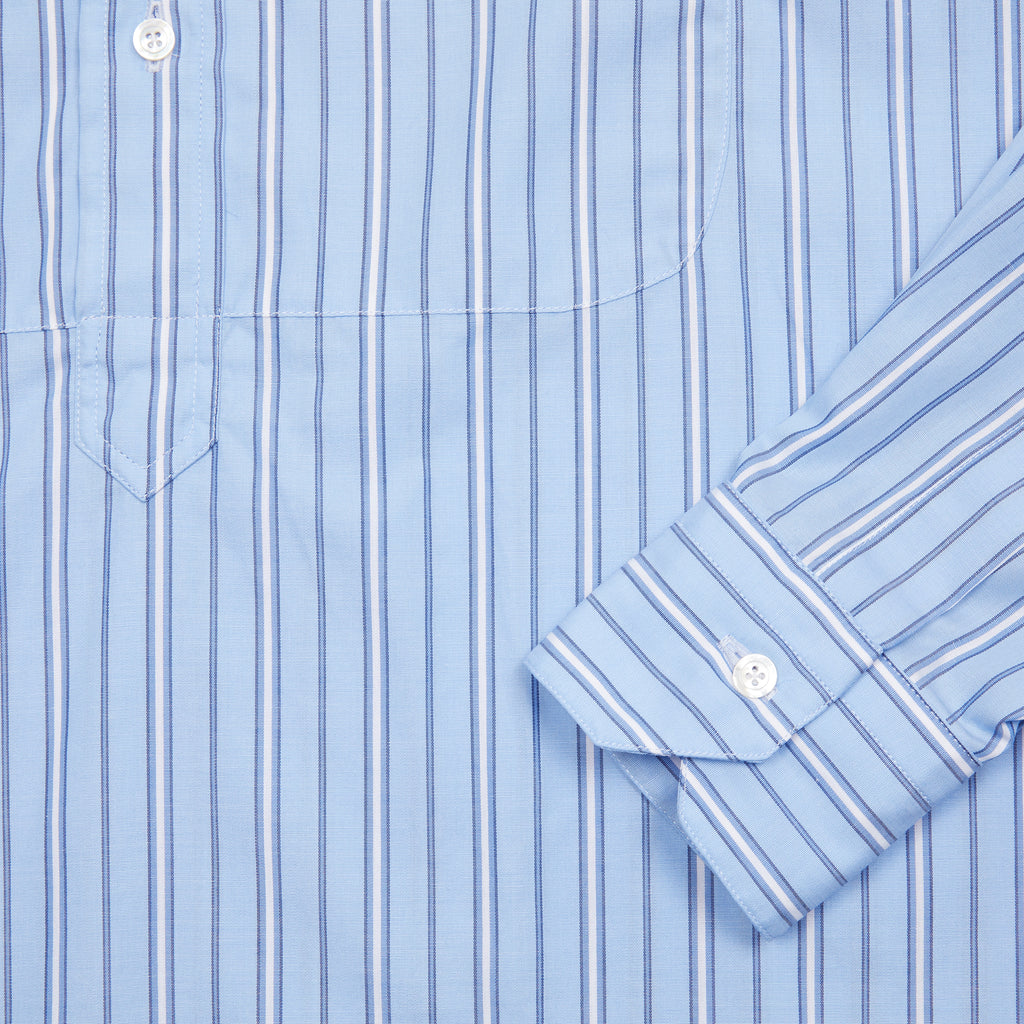 Salvatore Piccolo Women's Collarless Pop-Over Shirt in Blue Stripe – Dick's  Edinburgh
