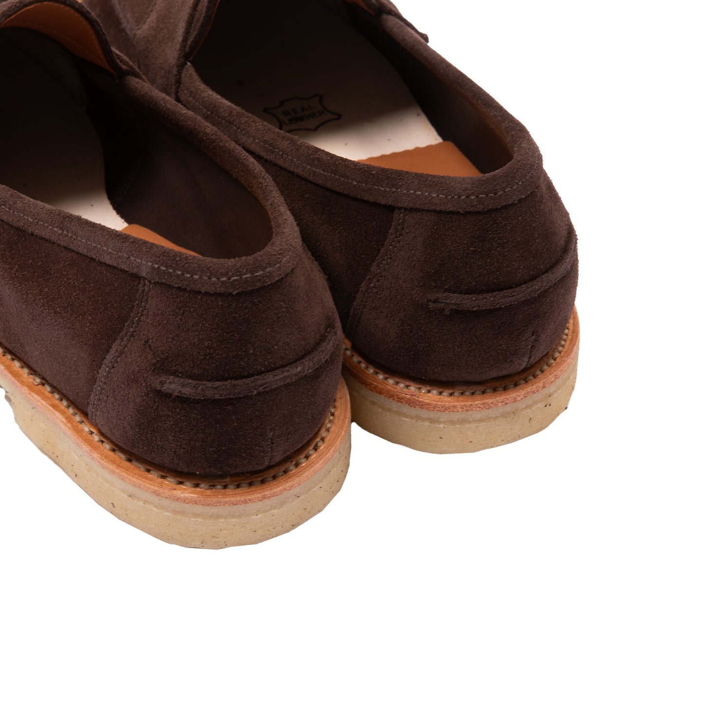 Sanders Edwin Penny Loafer in Mocha Suede
