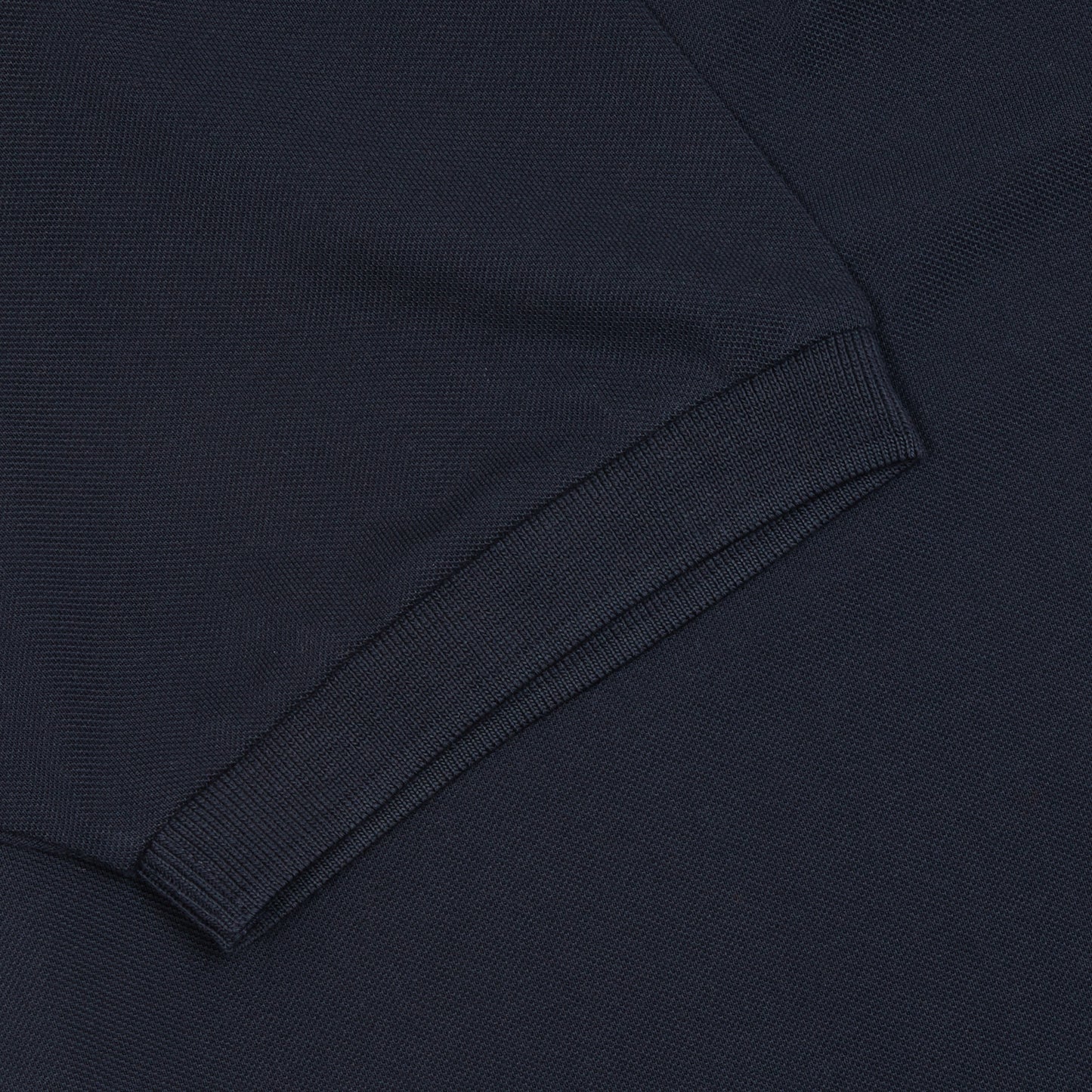 Sunspel Piqué Polo Shirt in Midnight Navy