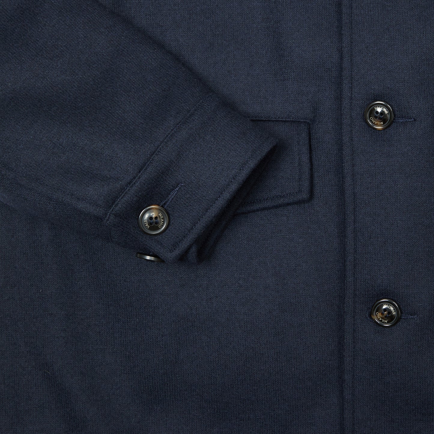 Valstar Demetry Wool Felt Field Jacket in Navy