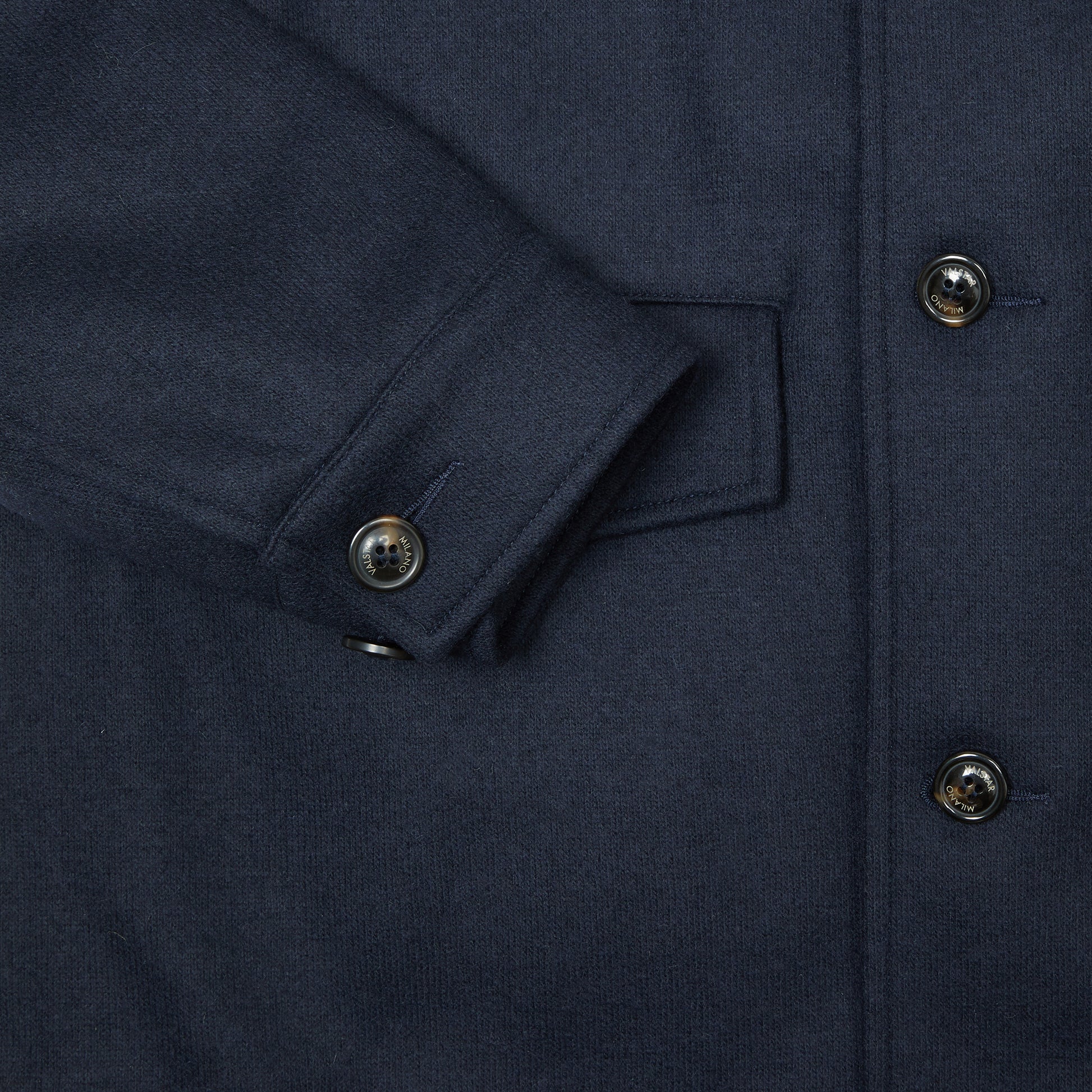 Valstar Demetry Wool Felt Field Jacket in Navy