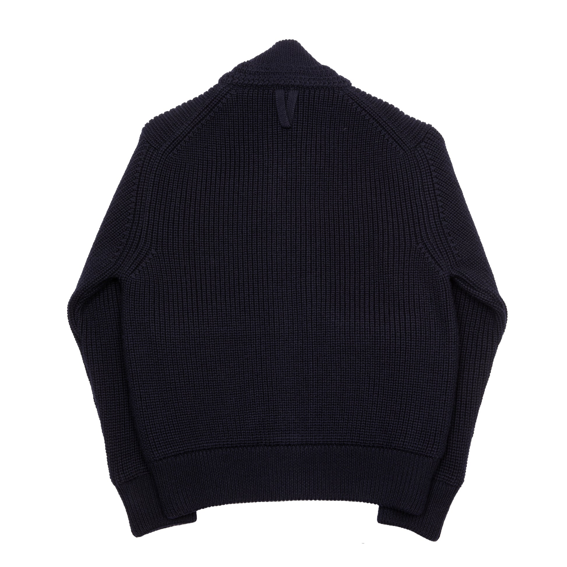 Valstar Valstarino Knitted Virgin Wool Jacket in Navy