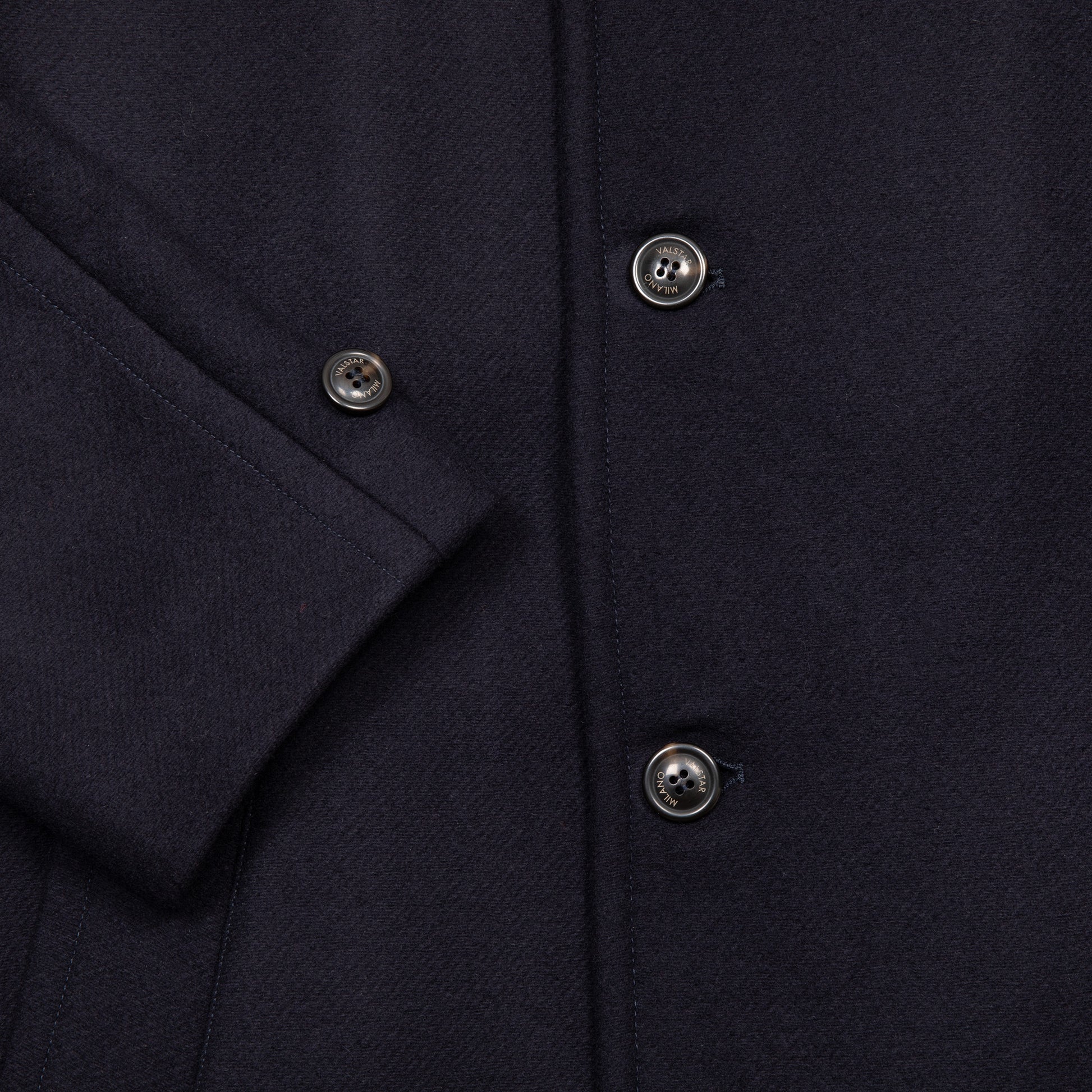 Valstar Vittoria Felted Virgin Wool Overcoat in Navy