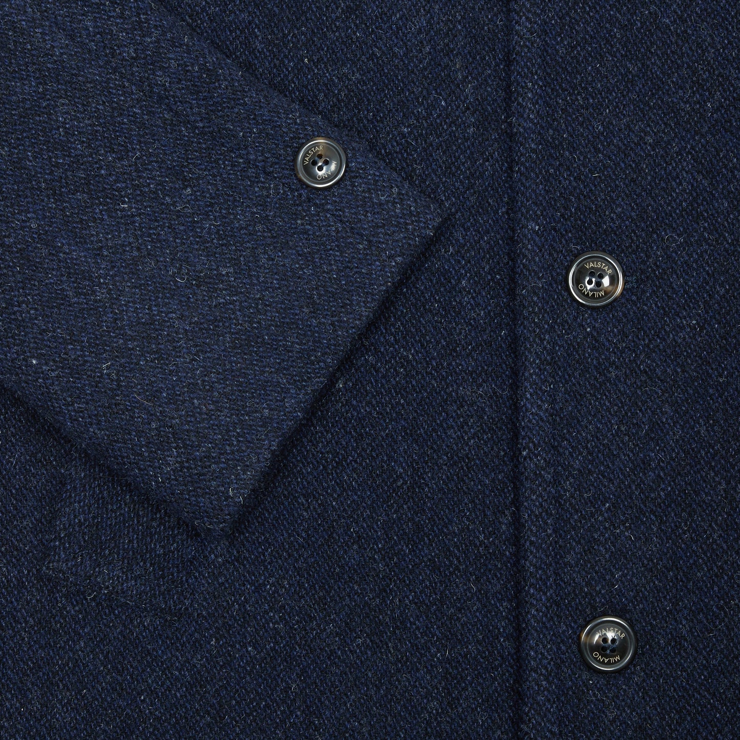 Valstar Vittoria Broken Twill Virgin Wool Overcoat in Navy/Blue
