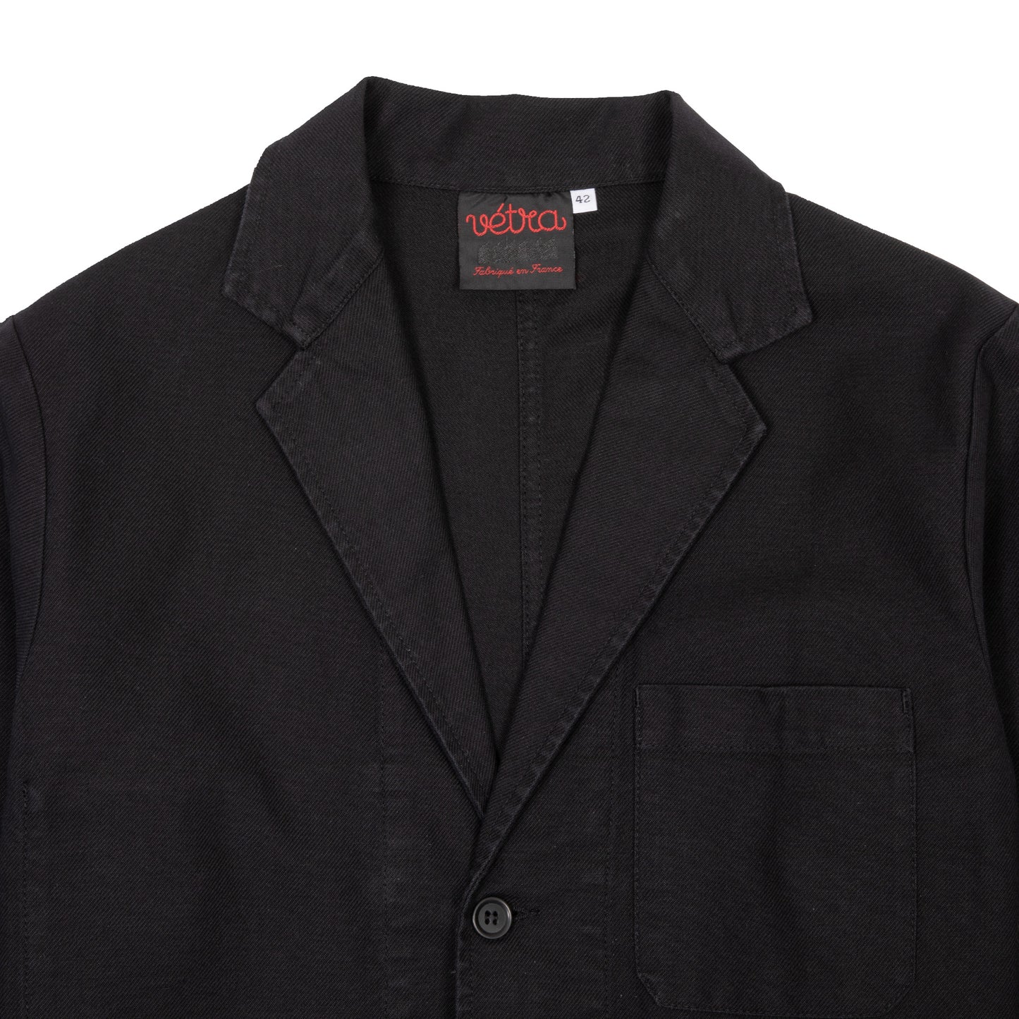 Vetra 1G50/24 Men's Workwear Blazer in Organic Black Twill