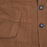 Four pocket workwear blazer in cotton herringbone. 100% Cotton. Made in France.