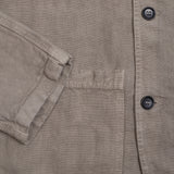 Officer jacket in thick substantial linen. 100% linen. Made in France.