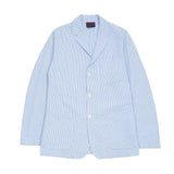Workwear blazer in lightweight cotton seersucker. 100% cotton. Made in France.