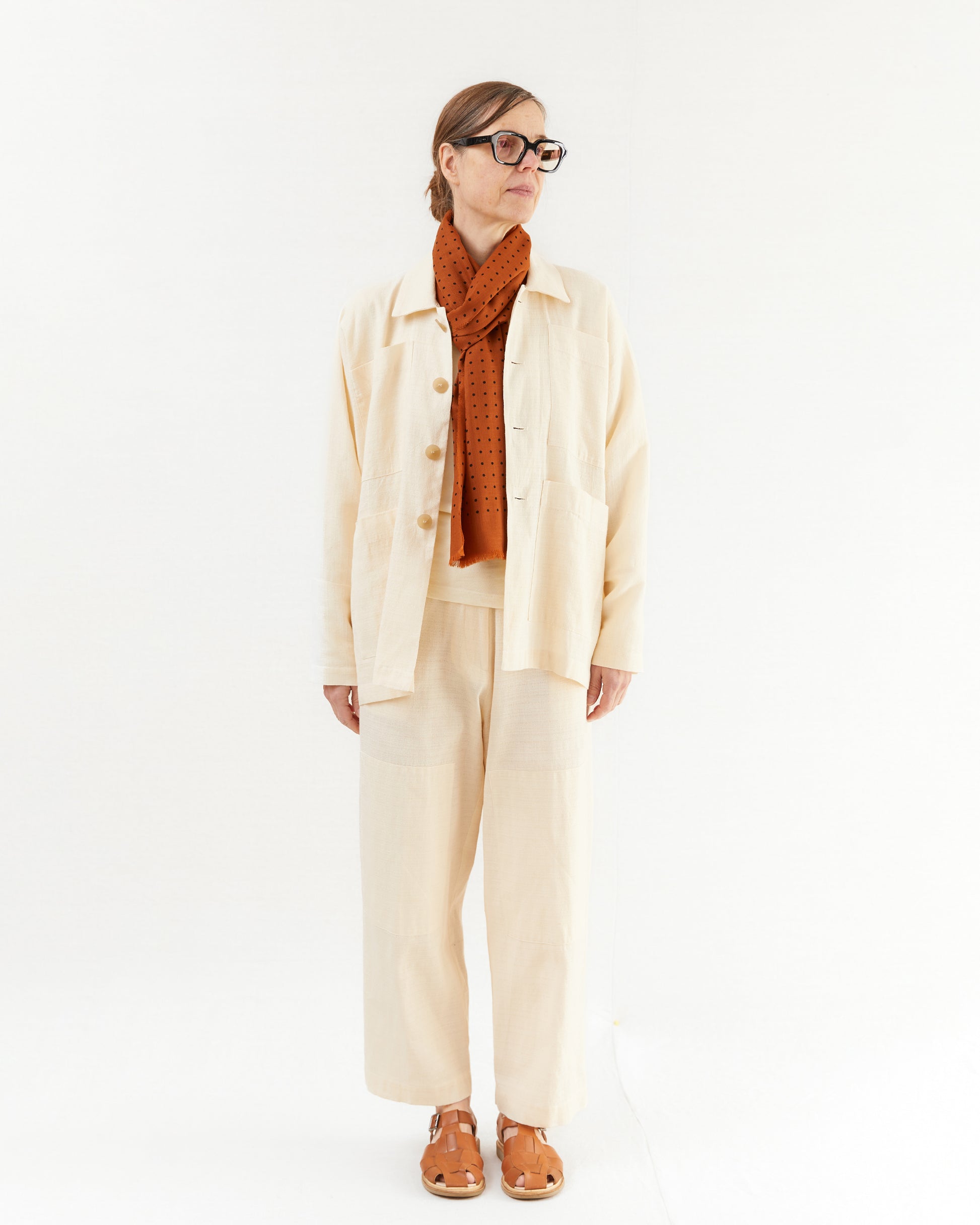 Wright + Doyle Gatherers Trousers in Alabaster