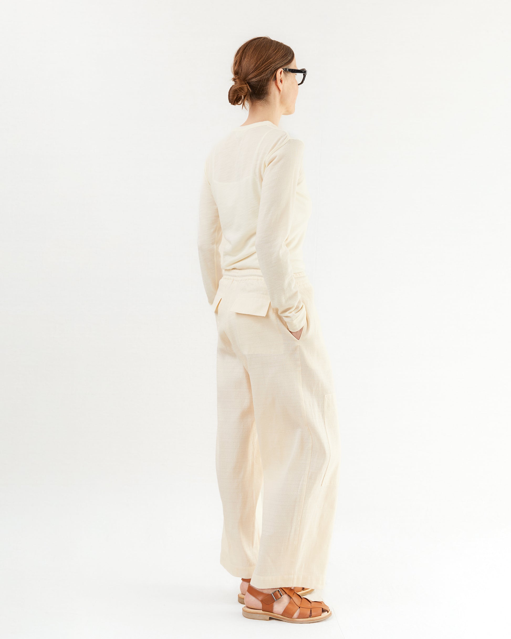 Wright + Doyle Gatherers Trousers in Alabaster