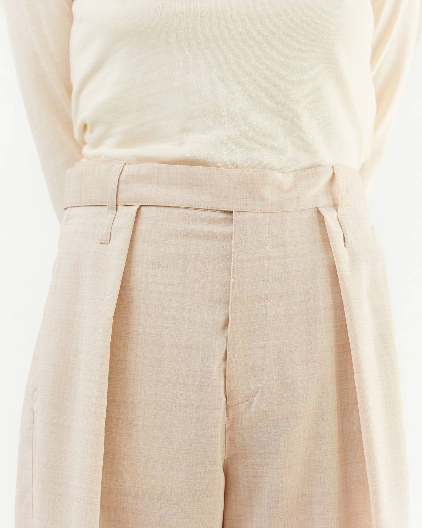 Wright + Doyle Single Pleat Trousers in Hay