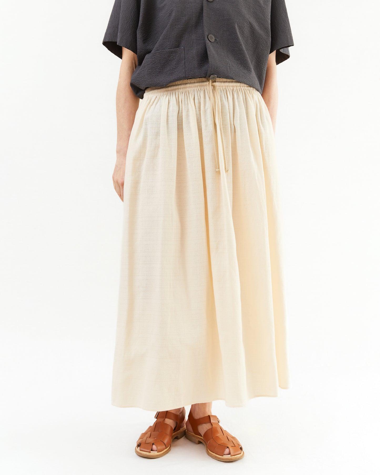 Wright + Doyle Gatherers Skirt in Alabaster