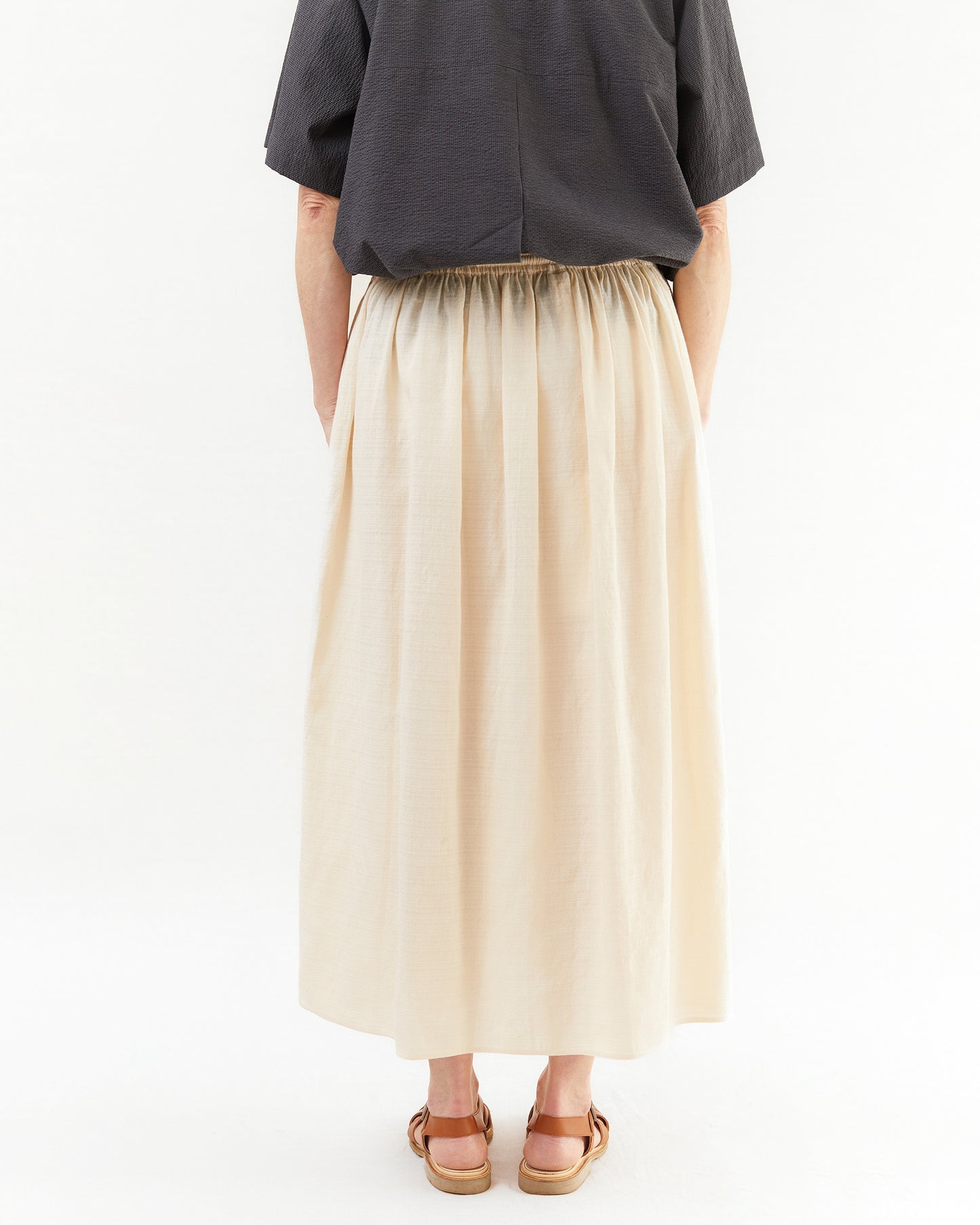Wright + Doyle Gatherers Skirt in Alabaster