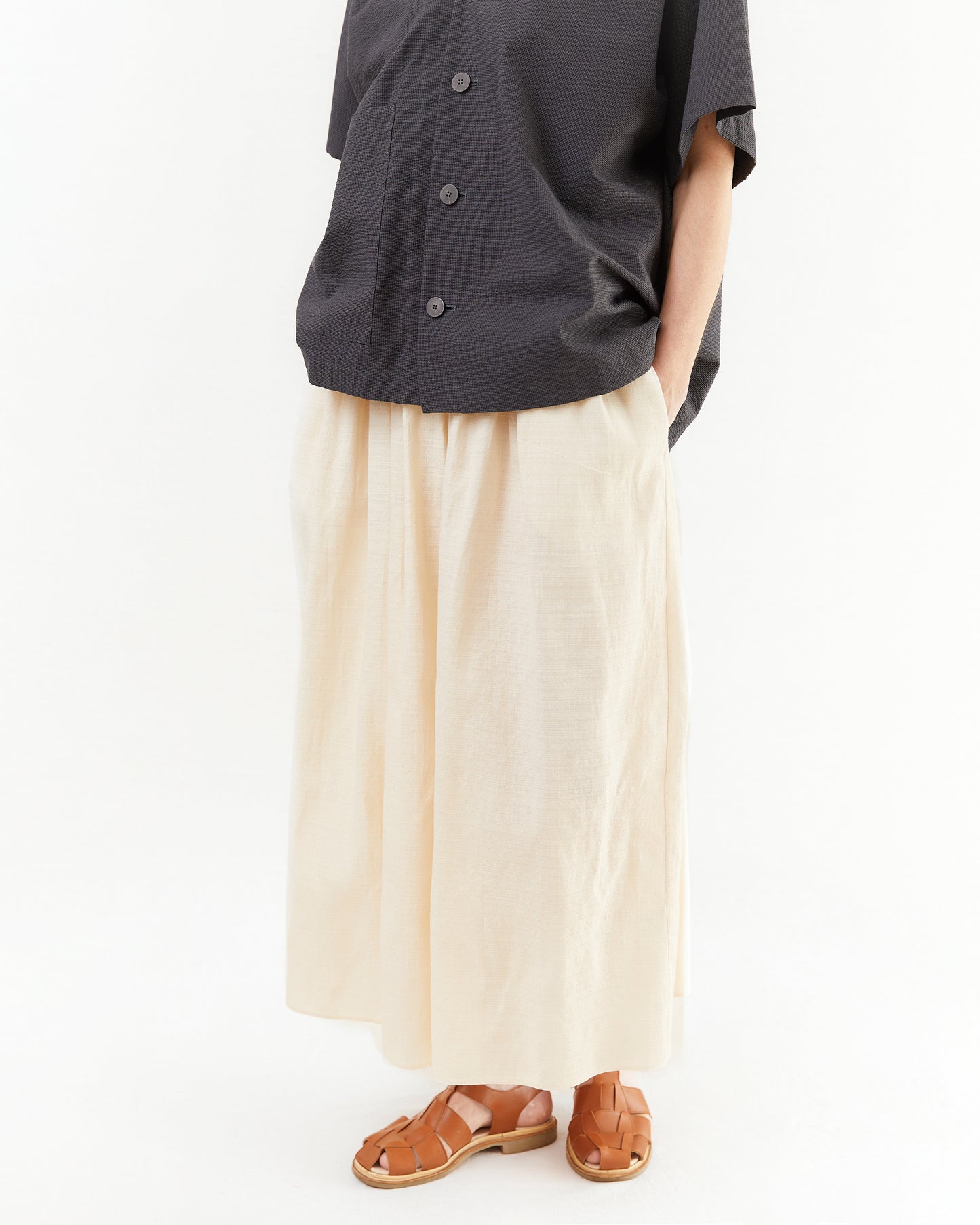 Wright + Doyle Gatherers Skirt in Alabaster