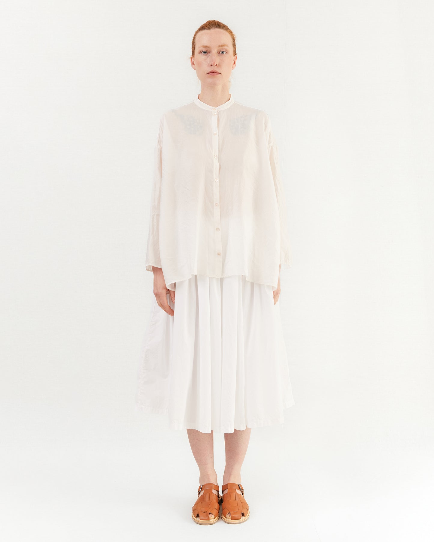 Manuelle Guibal Shirt Mao Shylk in Blush