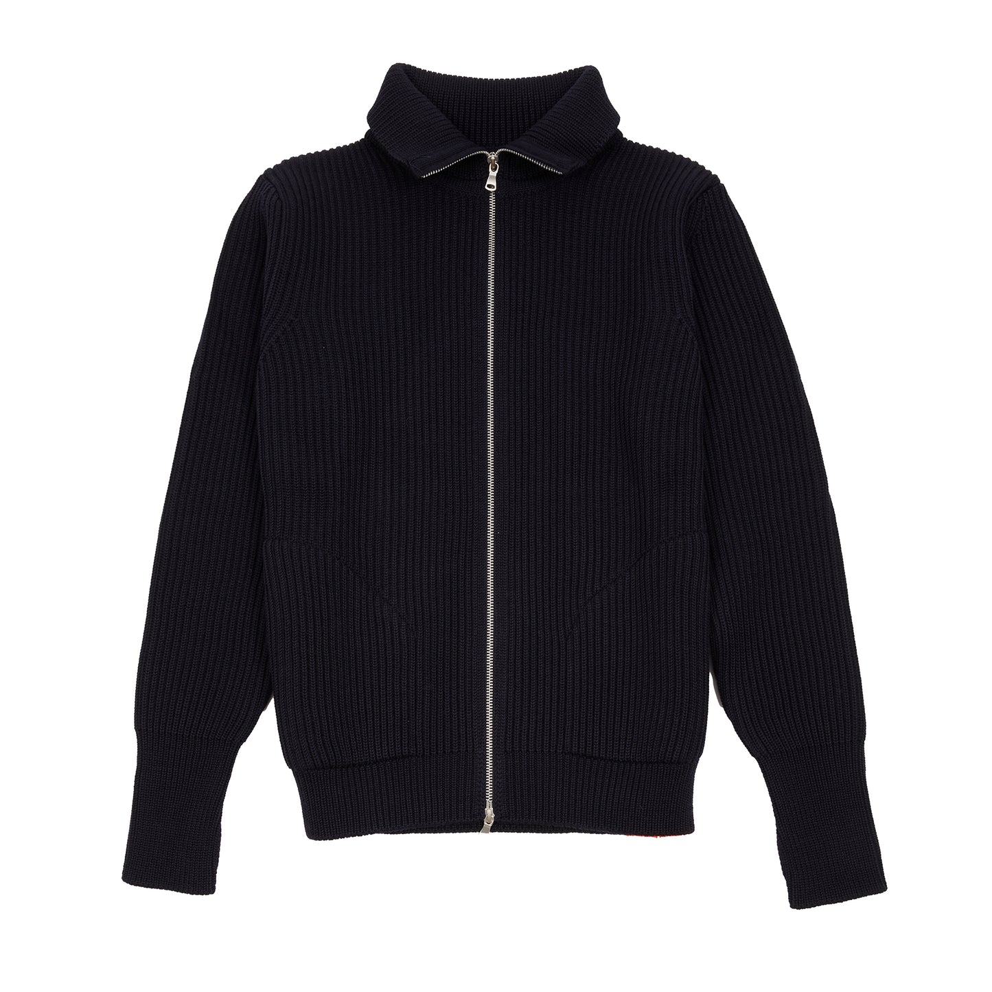 Andersen-Andersen Navy Full-Zip Sweater in Navy Blue