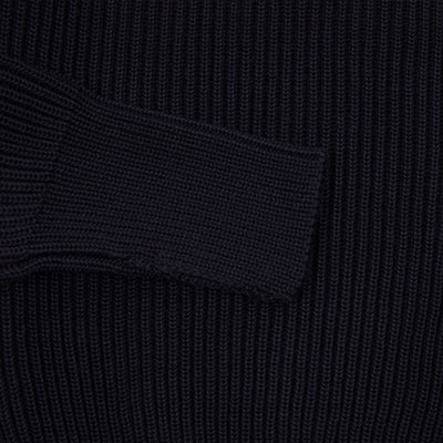 Andersen-Andersen Navy Turtleneck Sweater in Navy Blue