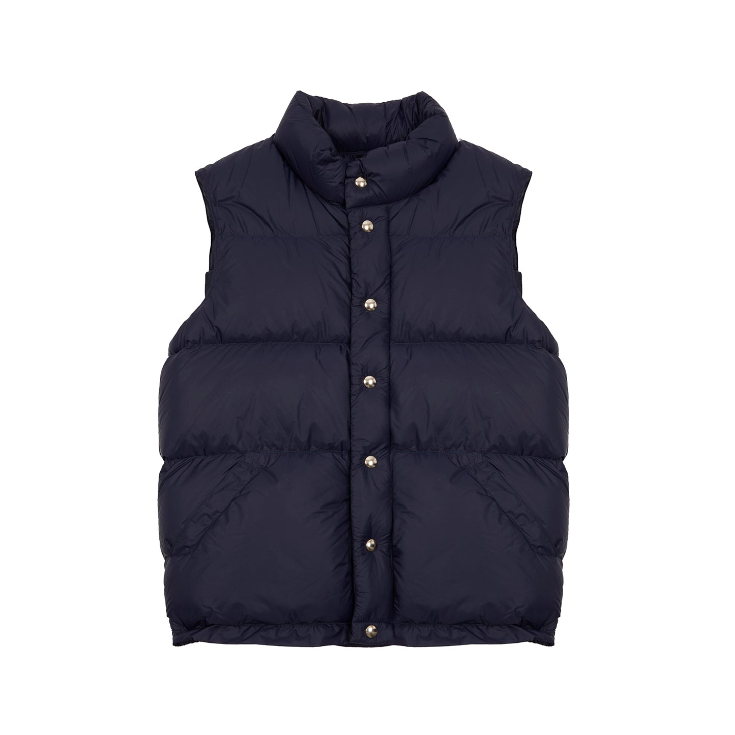 Crescent Down Works Italian Vest in Navy/Navy