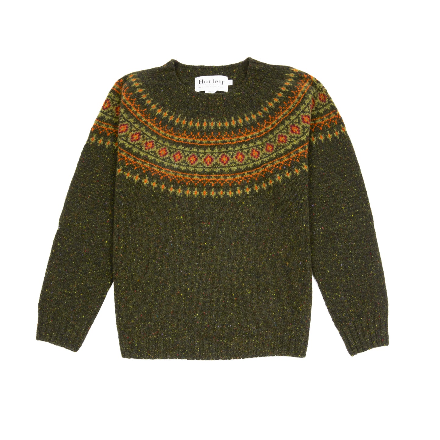 Harley Women's Fair Isle Yoke Donegal Jumper in Harris