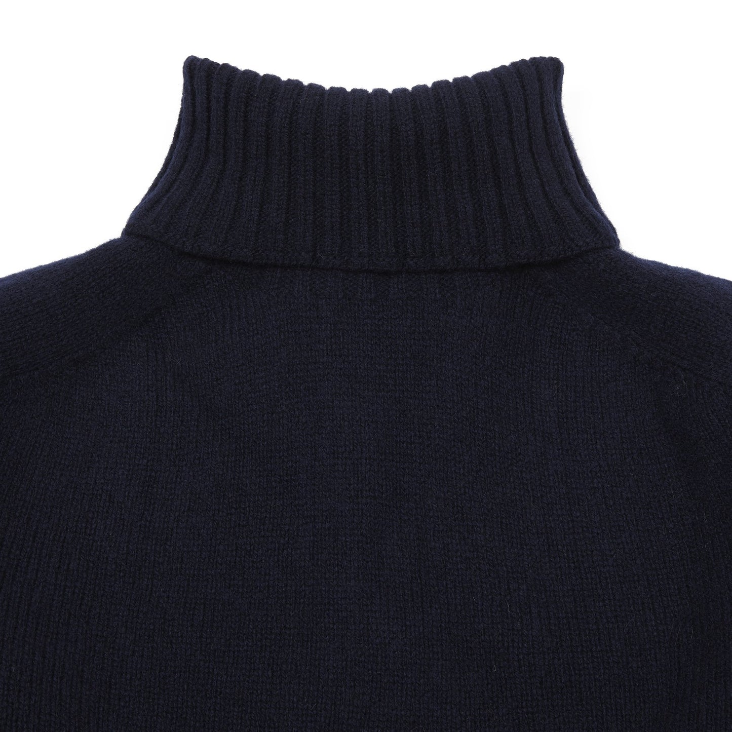 Harley Roll-Neck Geelong Lambswool Jumper in Navy