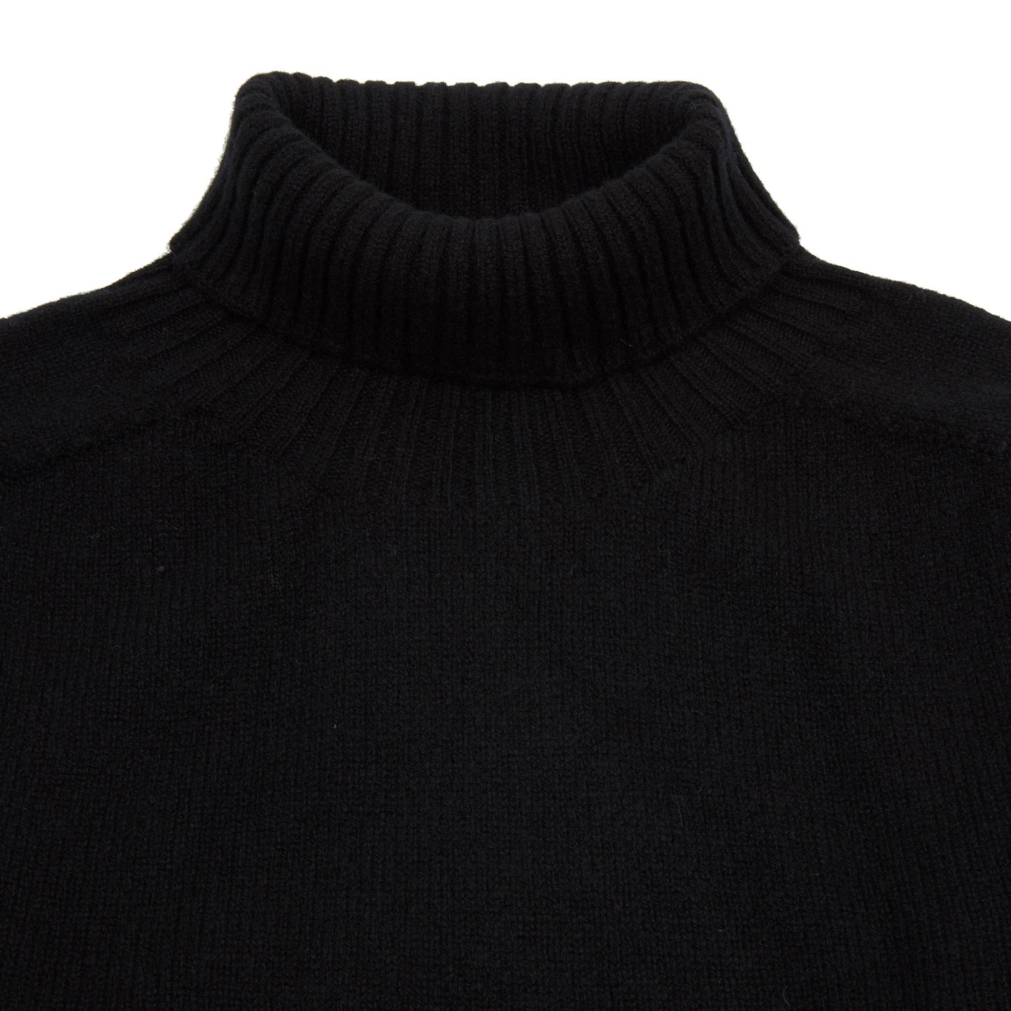 Harley Roll-Neck Lambswool Jumper in Black