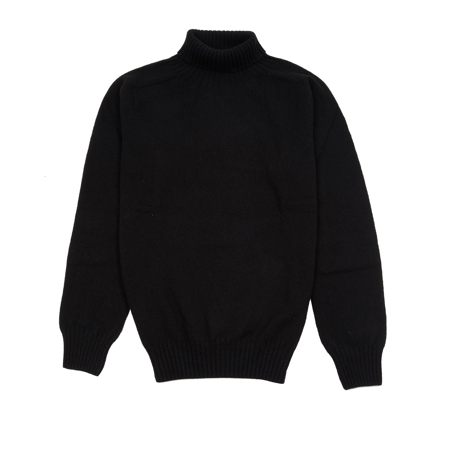 Harley Roll-Neck Lambswool Jumper in Black