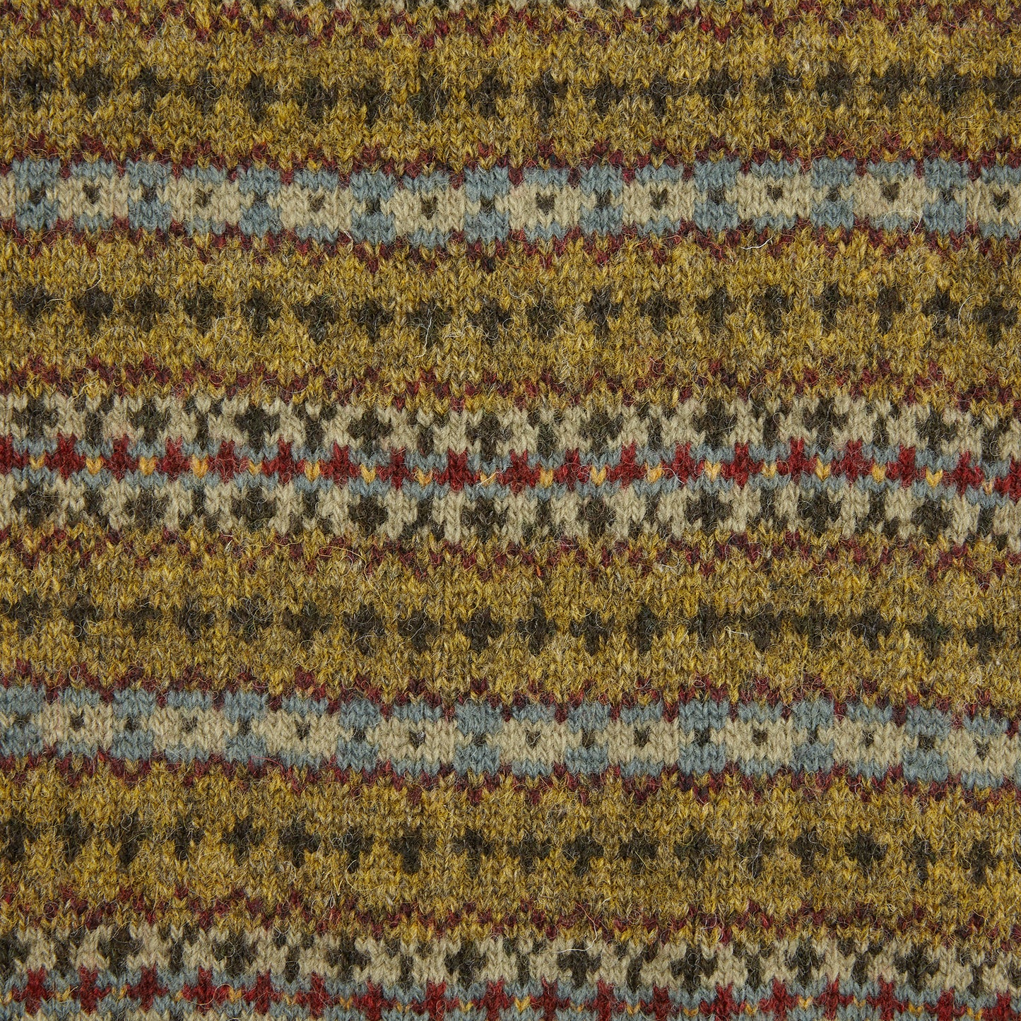 Jamieson's V-Neck Fair Isle Slipover in Kelp