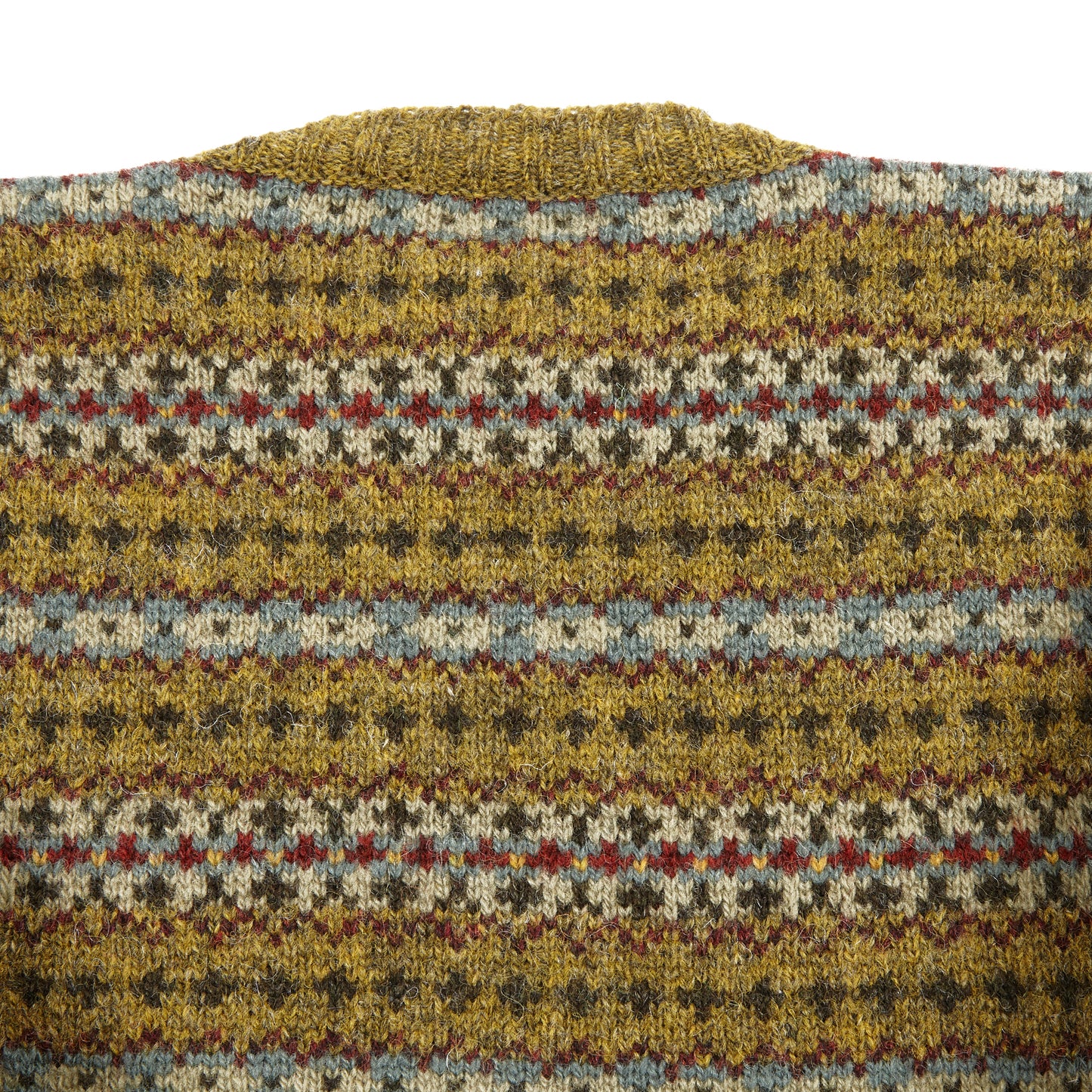 Jamieson's Crew-Neck Fair Isle Jumper in Kelp