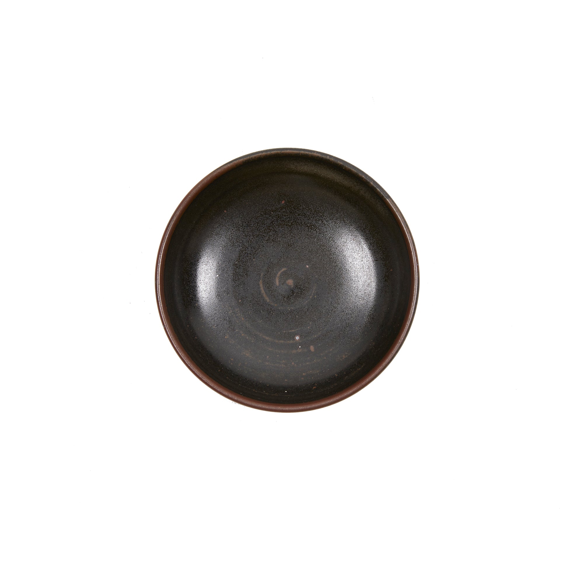Keramische Werkstatt Margaretenhöhe Hand Thrown Stoneware Dessert Bowl in Black
