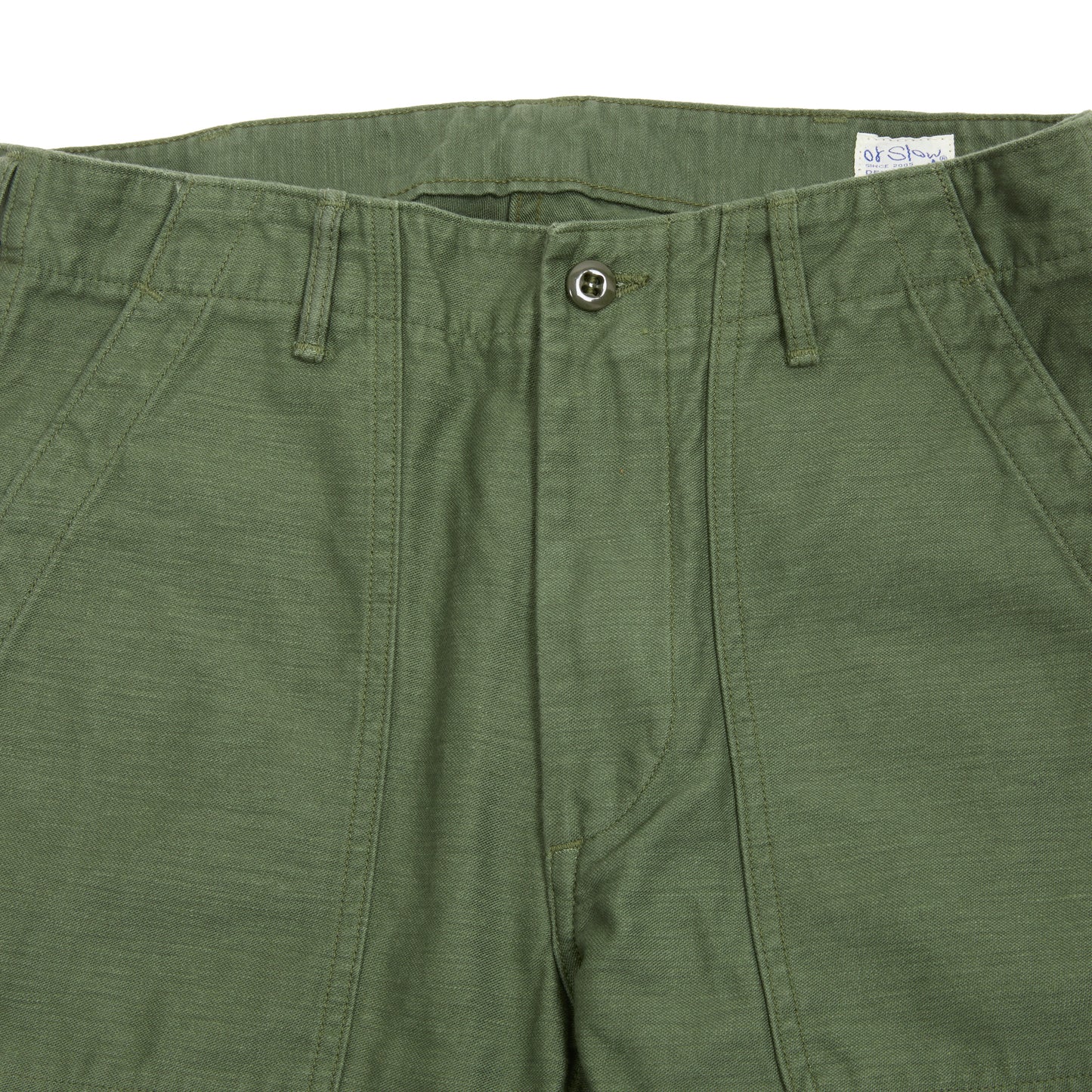 Orslow Slim Fit Fatigue Pants in Green