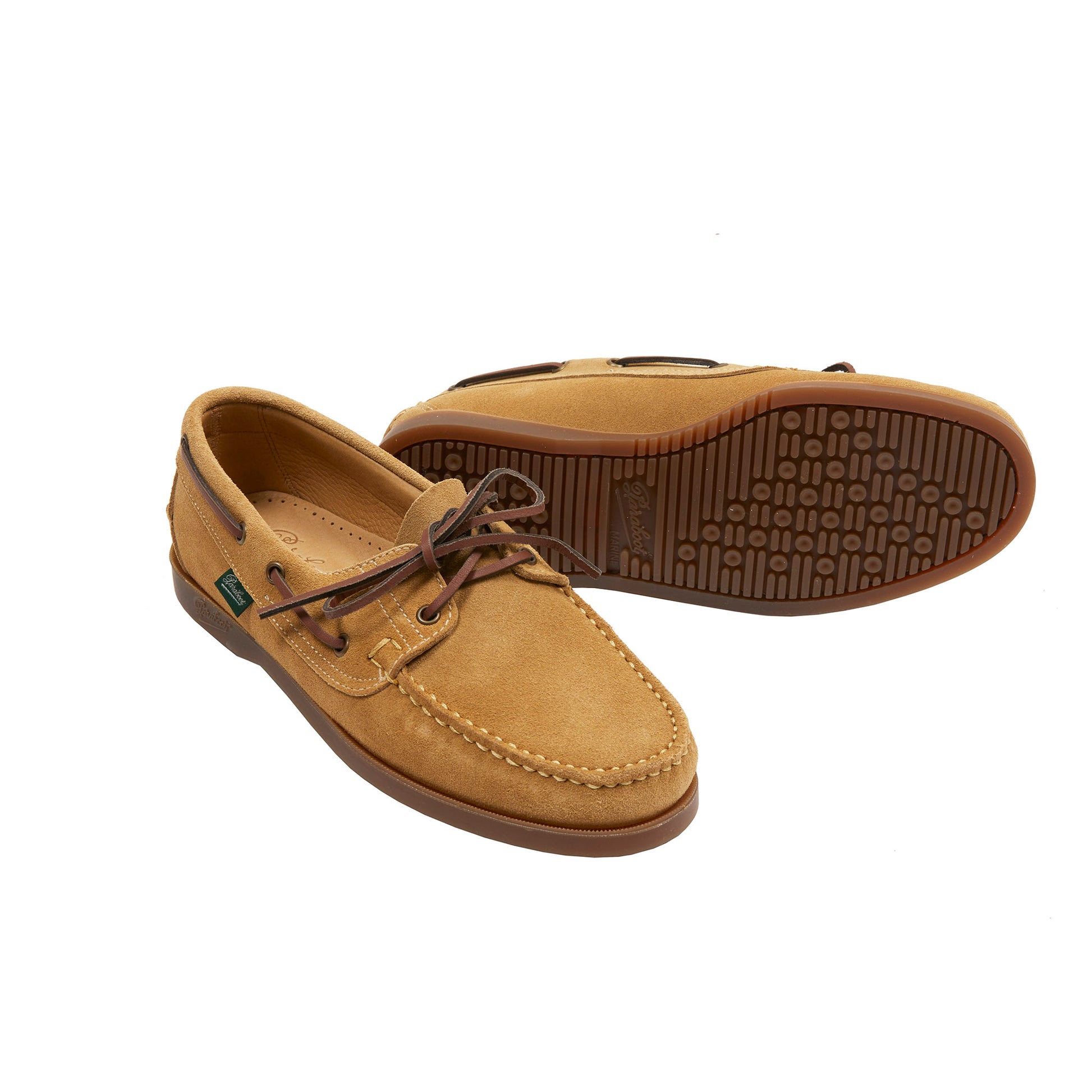 Paraboot Barth Deck Shoe in Miel-Vel Suede