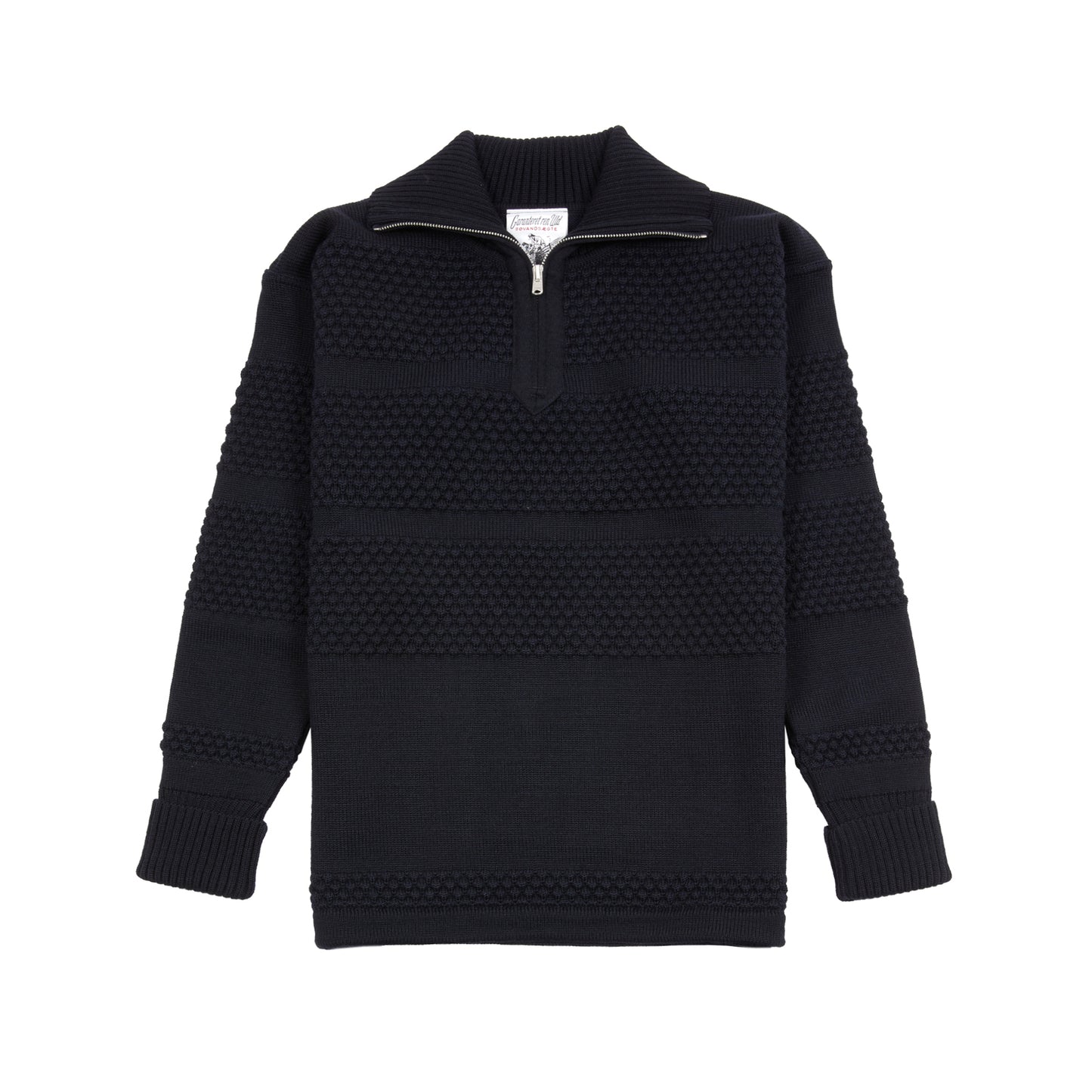 SNS Herning Fisherman Short Zip Sweater in Navy