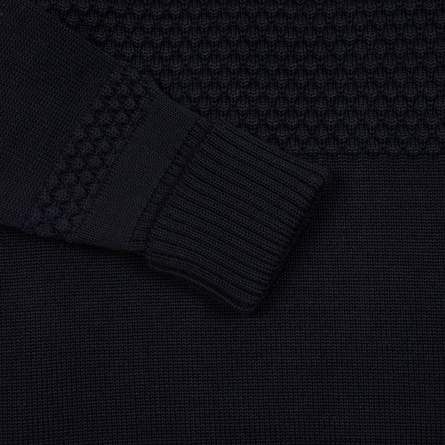 SNS Herning Fisherman Short Zip Sweater in Navy